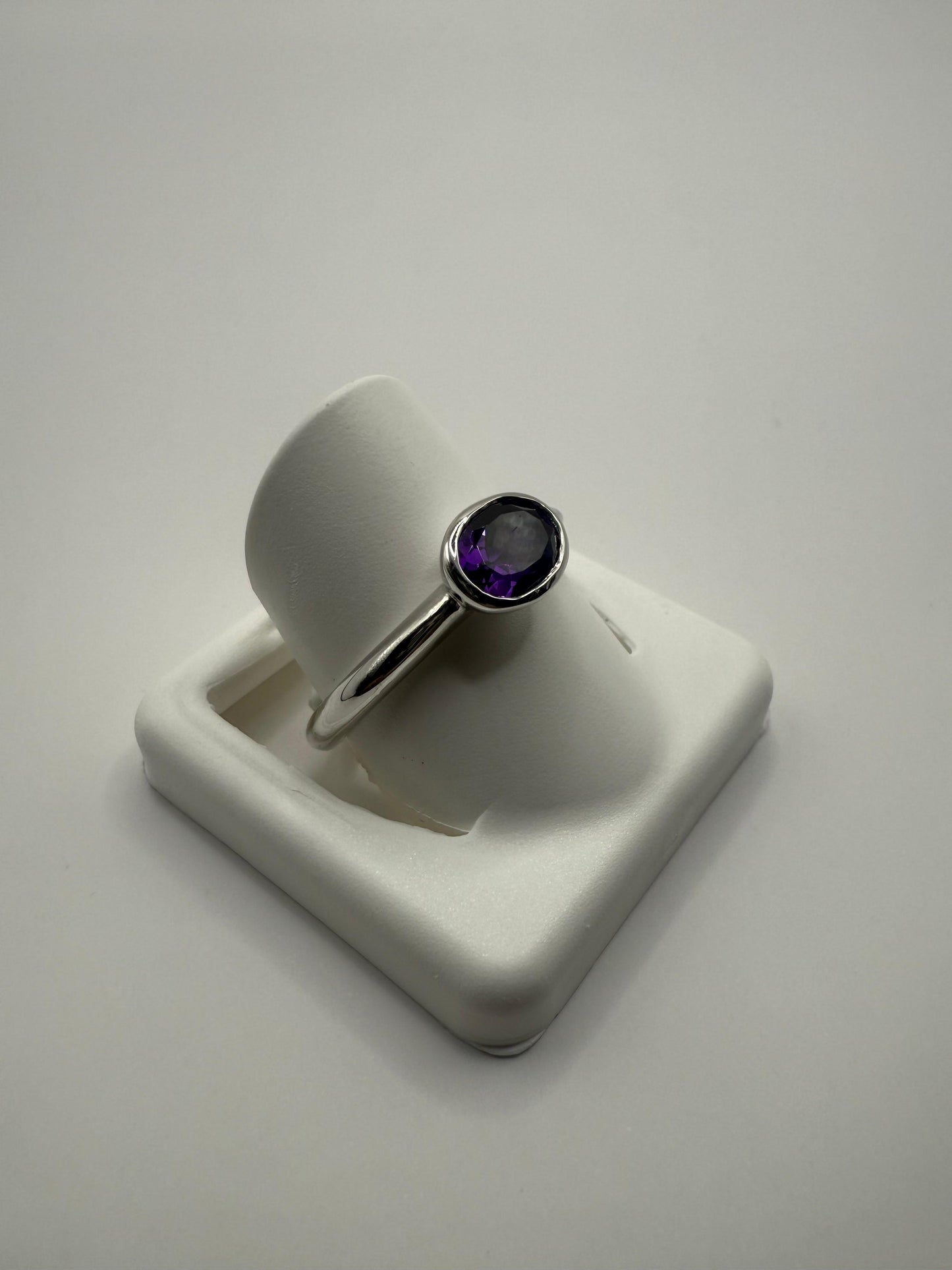 Purple Amethyst Ring Sterling Silver 925