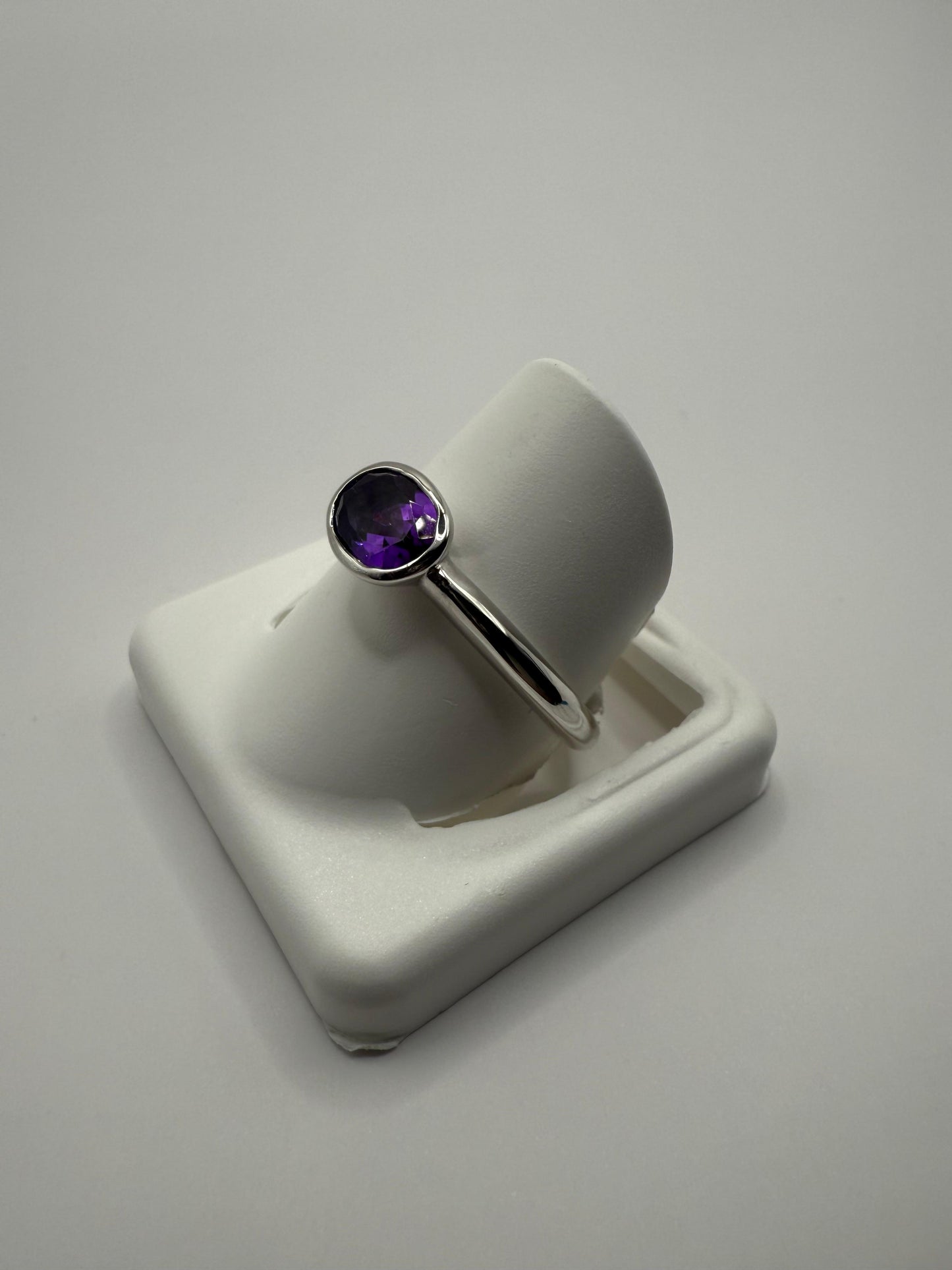 Purple Amethyst Ring Sterling Silver 925