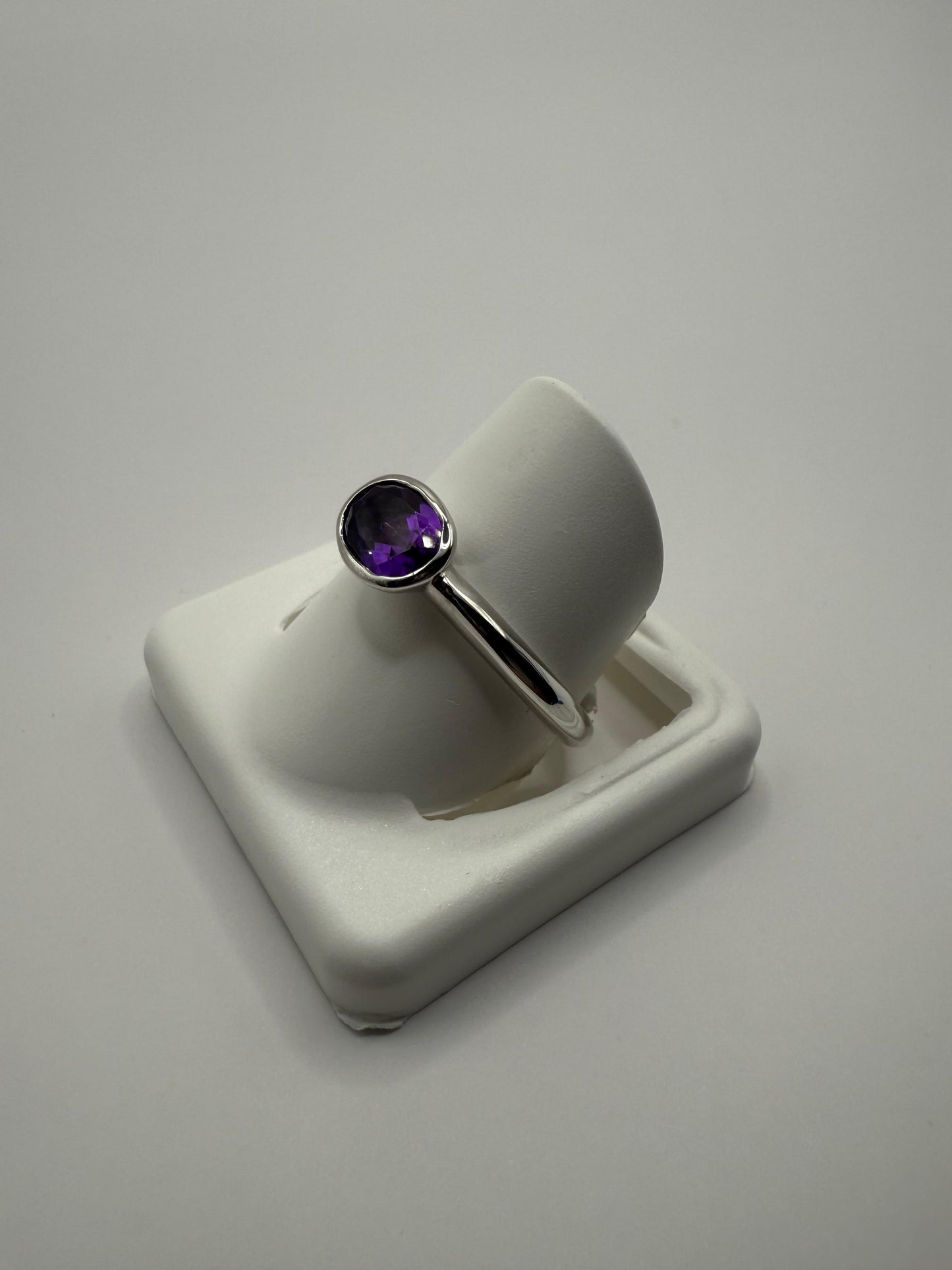 Purple Amethyst Ring Sterling Silver 925