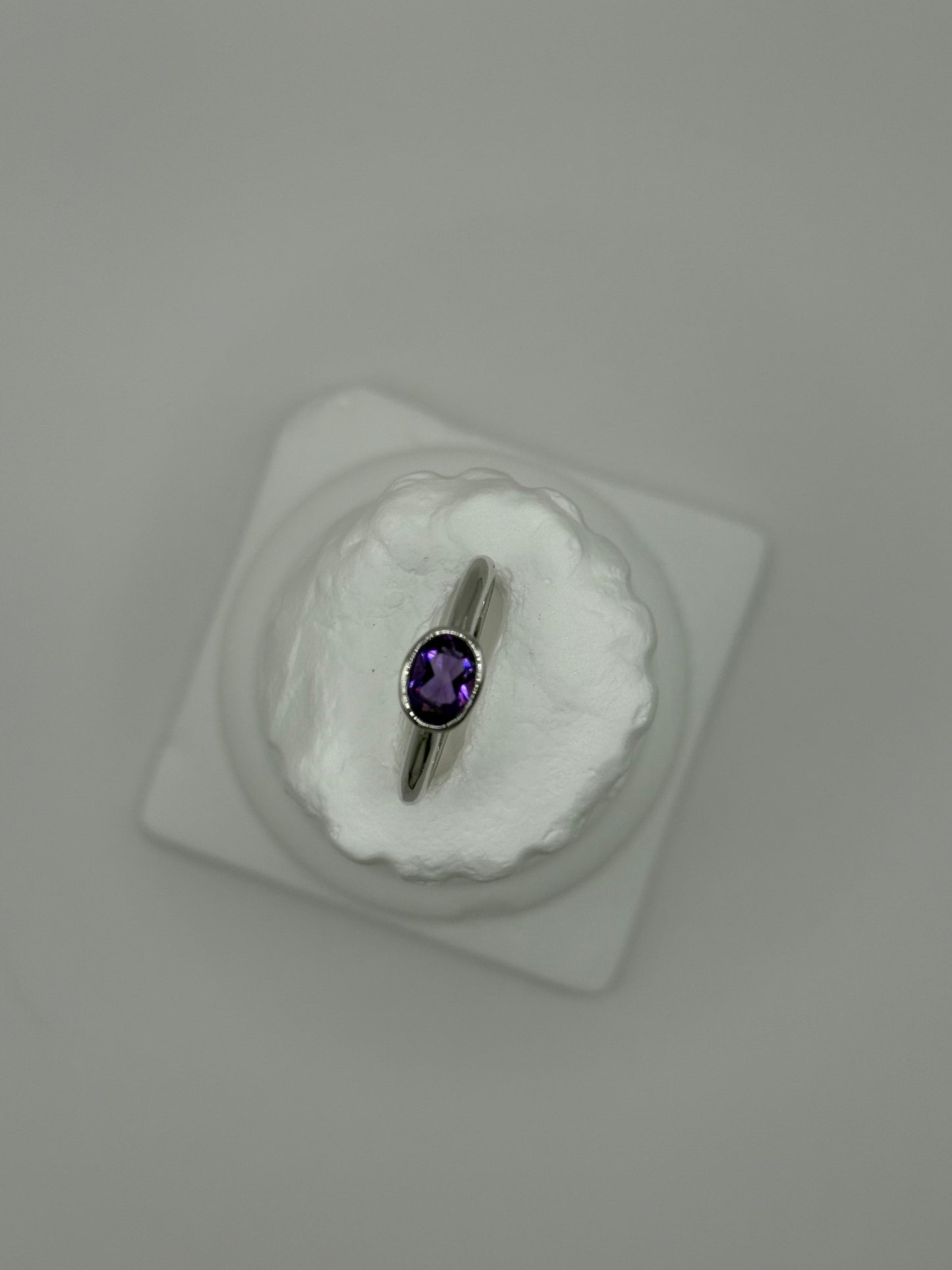 Purple Amethyst Ring Sterling Silver 925
