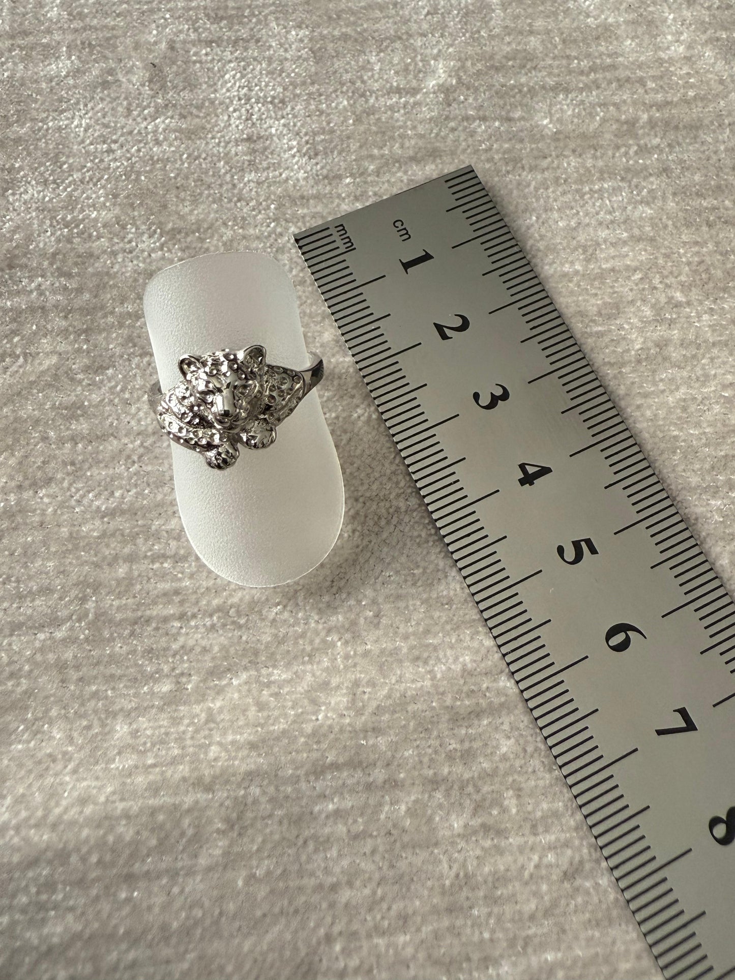 Leopard Face Ring Sterling Silver 925