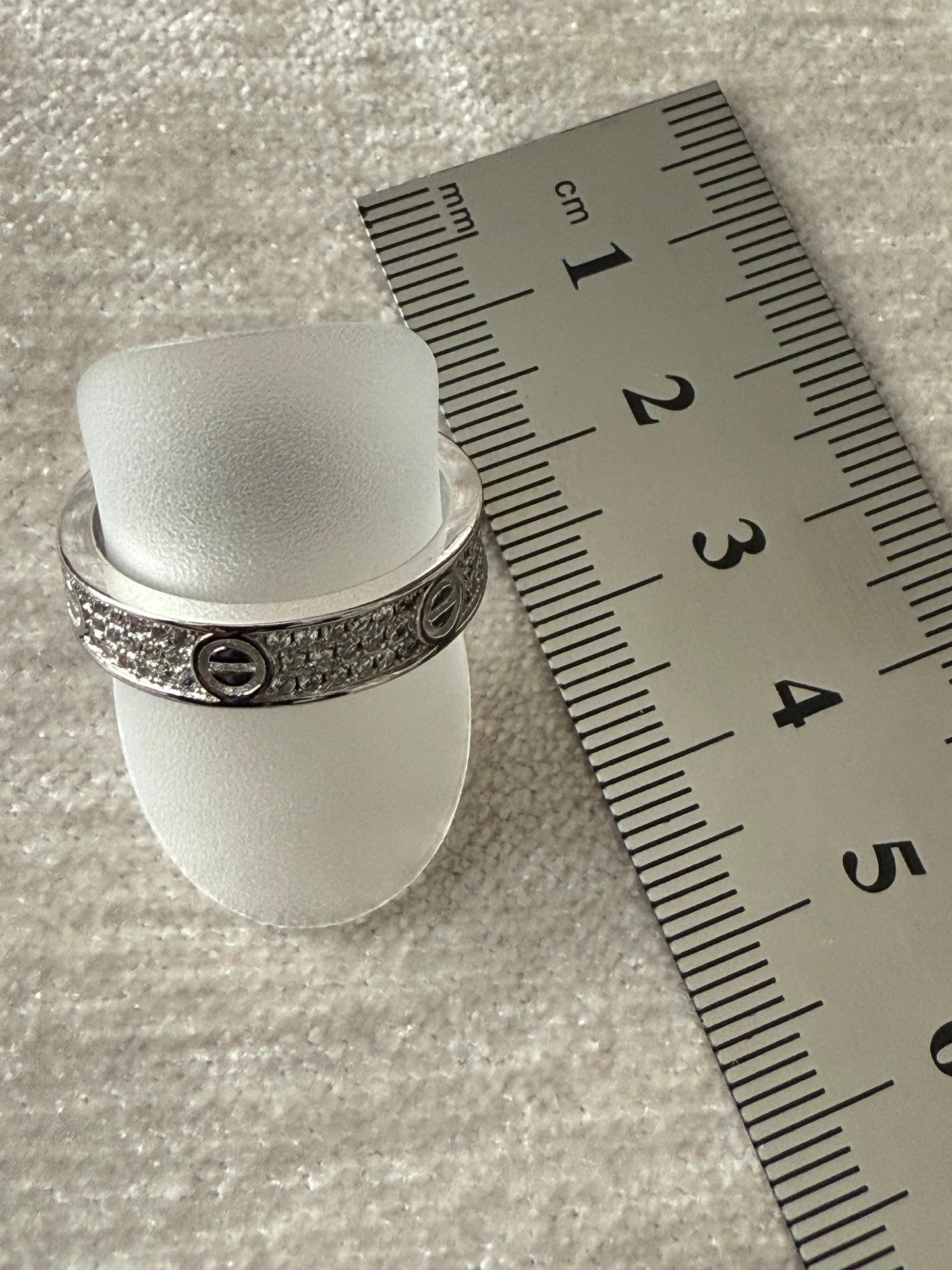 Eternal Paved Cubic Zirconia Band Sterling Silver 925