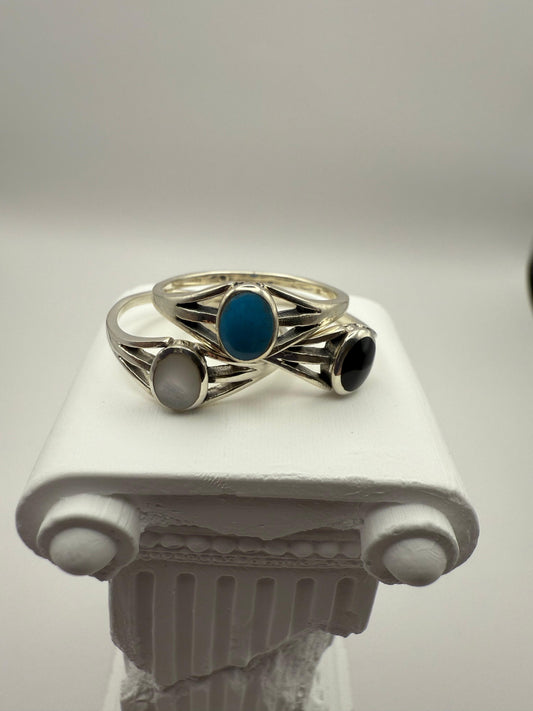 Vintage Modern Style Ring Sterling Silver 925