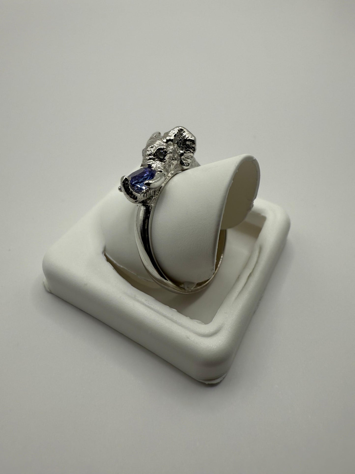 Tanzanite Elephant Ring Sterling Silver 925