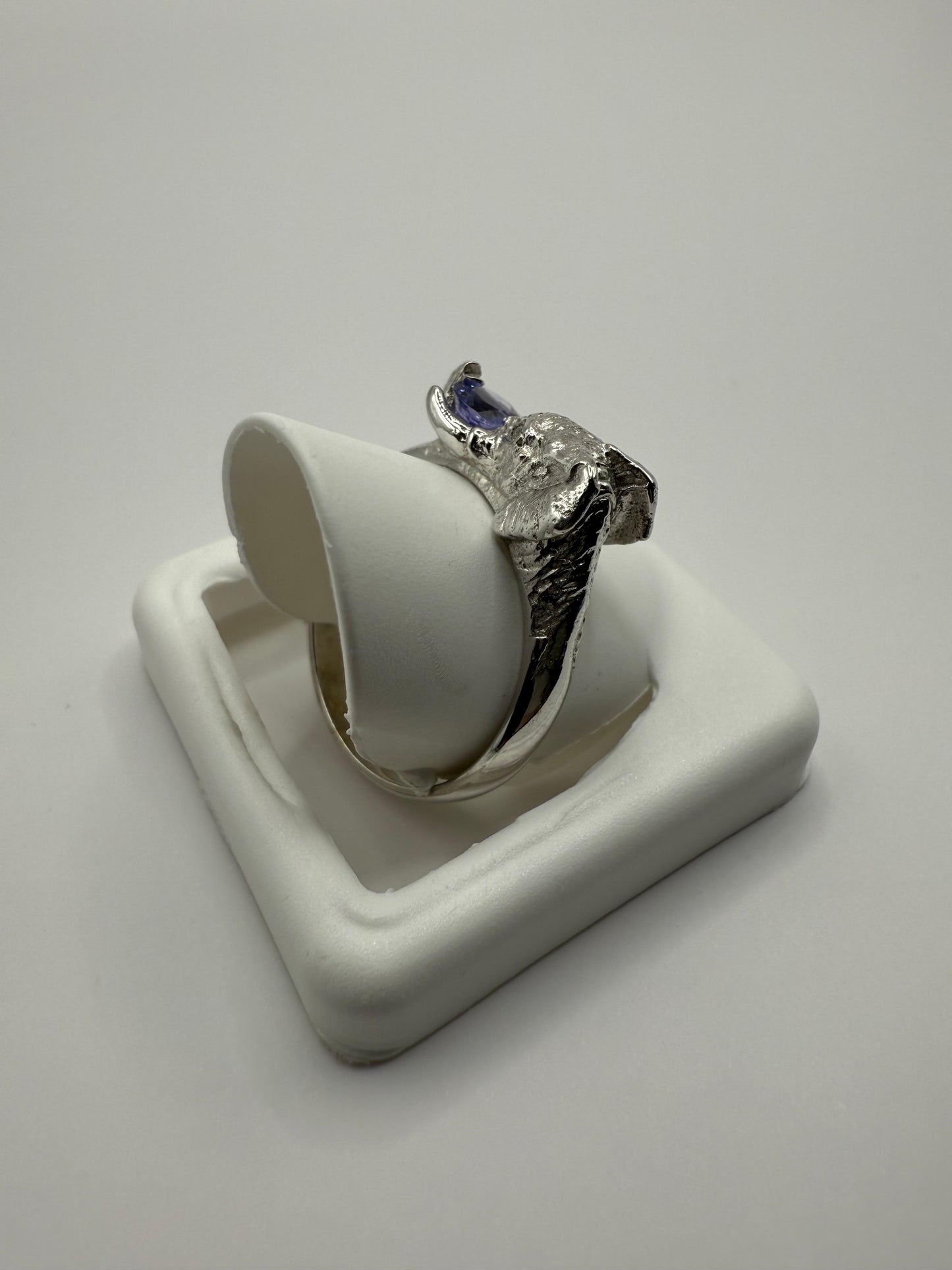 Tanzanite Elephant Ring Sterling Silver 925
