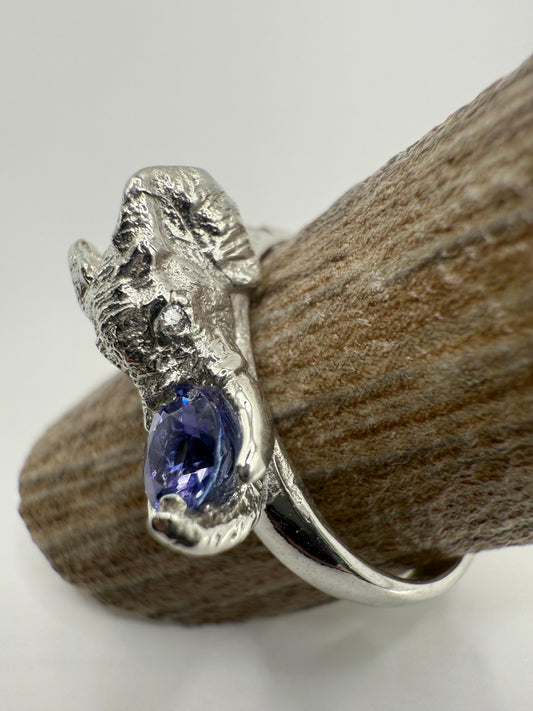 Tanzanite Elephant Ring Sterling Silver 925