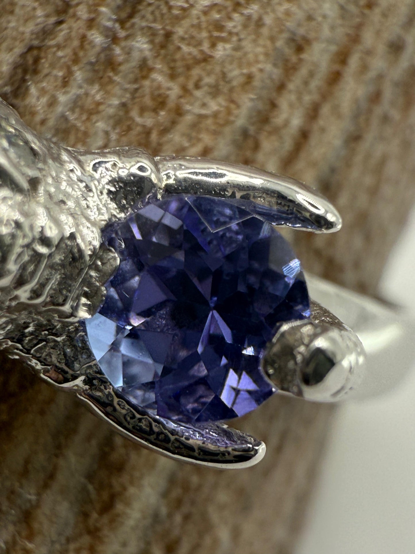 Tanzanite Elephant Ring Sterling Silver 925