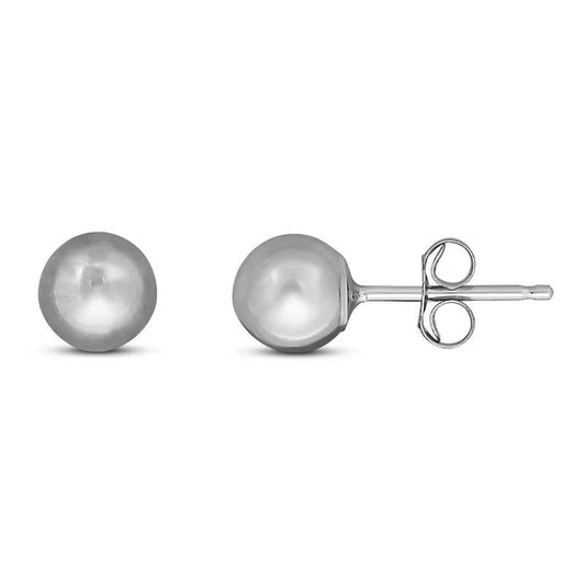 4mm Round Studs Sterling Silver 925