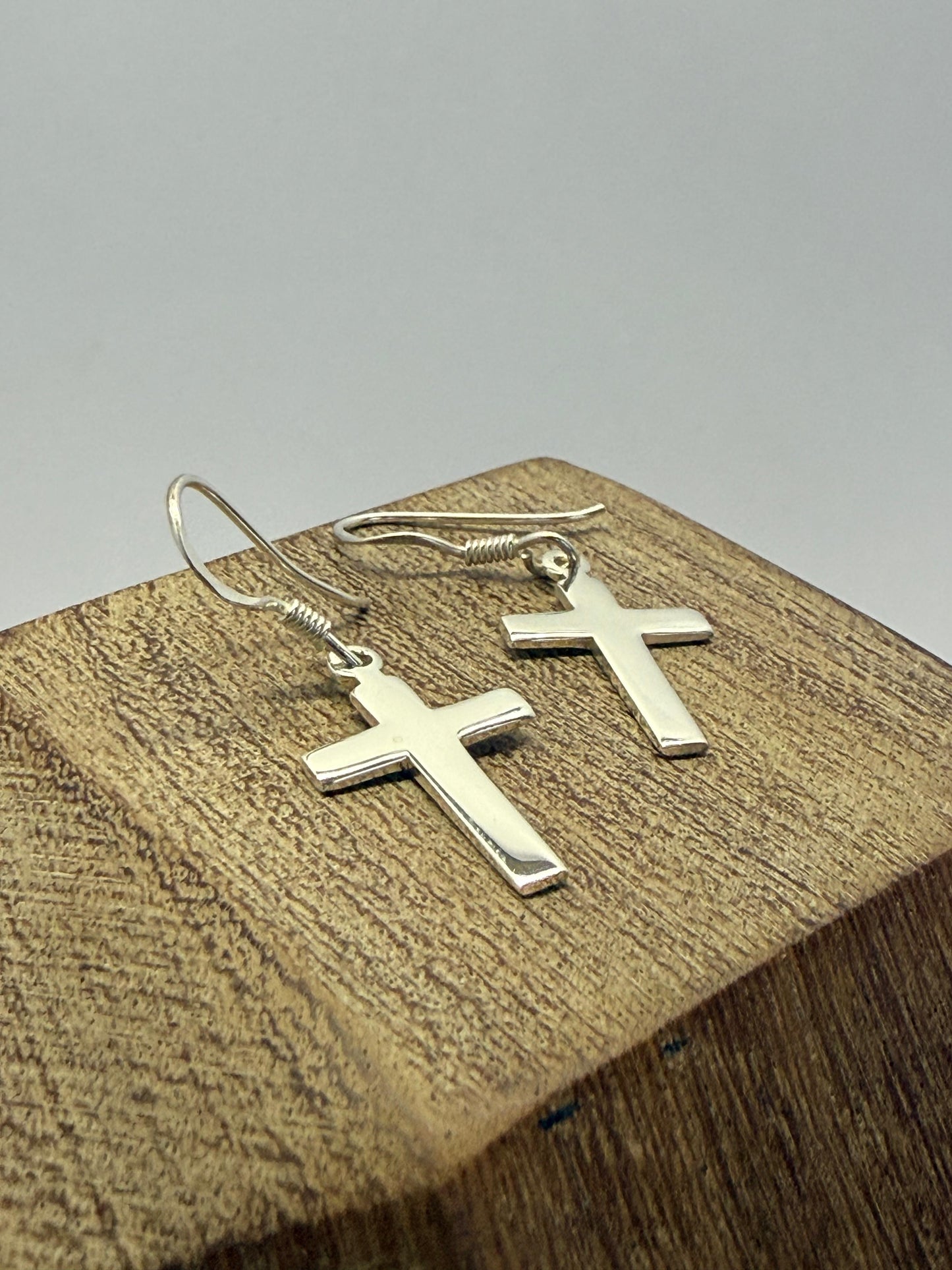 Cross Earrings Sterling Silver 925