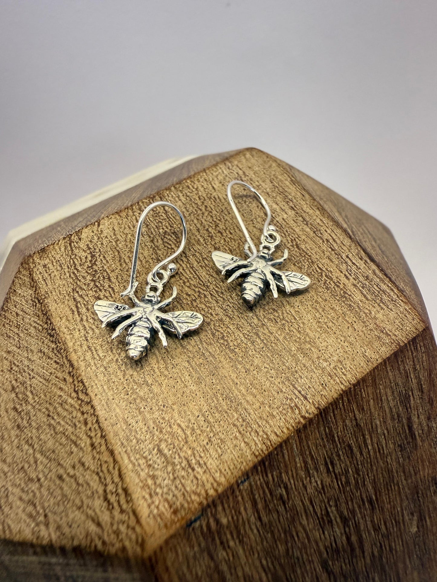 Bee Earrings Sterling Silver 925