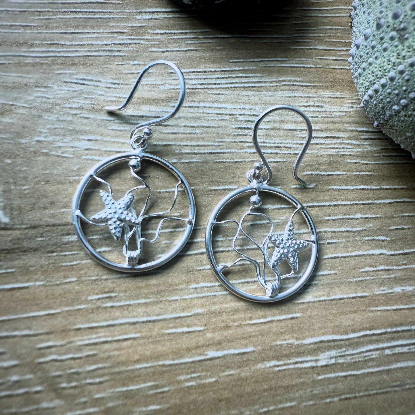 Starfish Earrings Sterling Silver 925