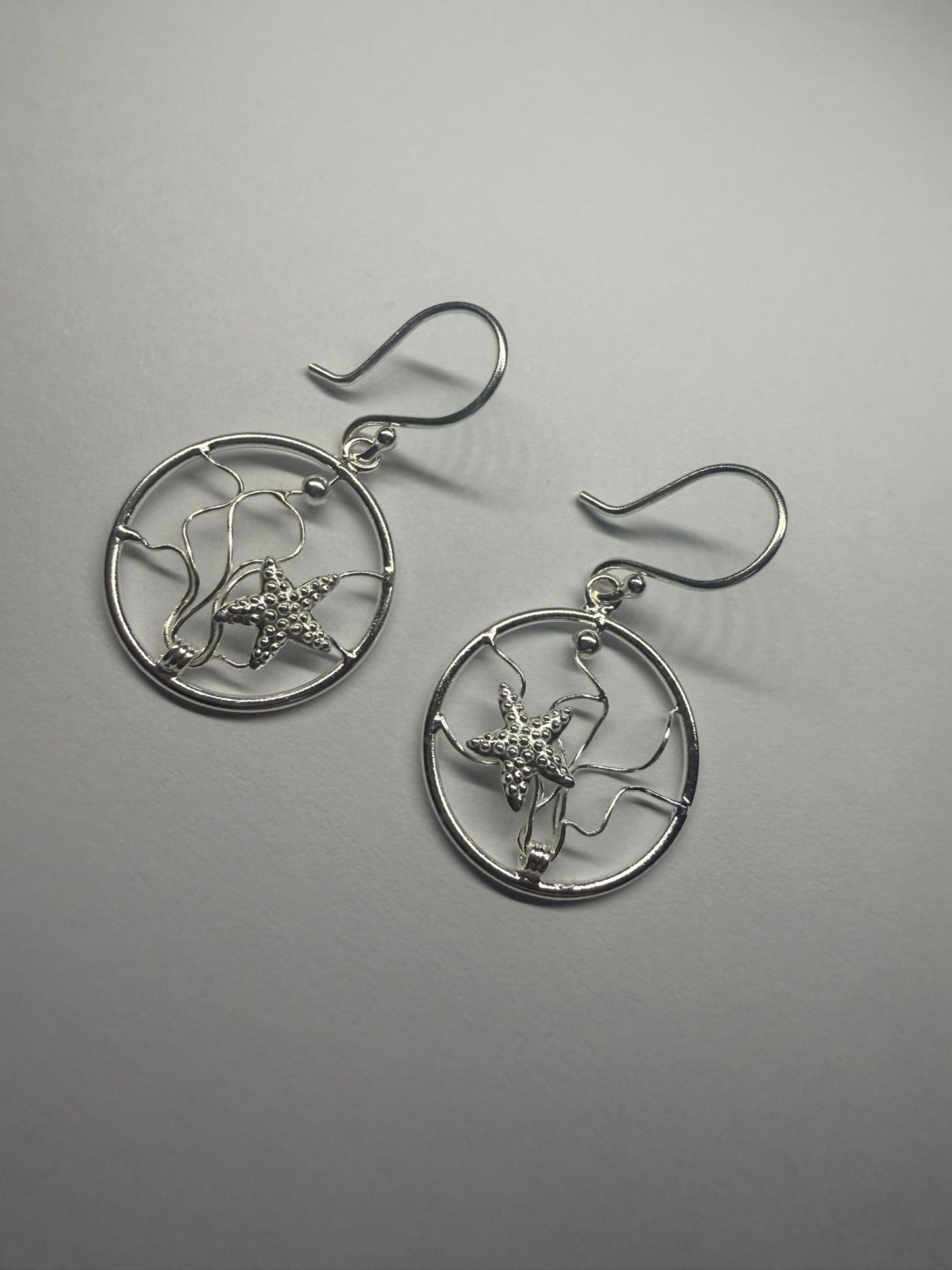Starfish Earrings Sterling Silver 925