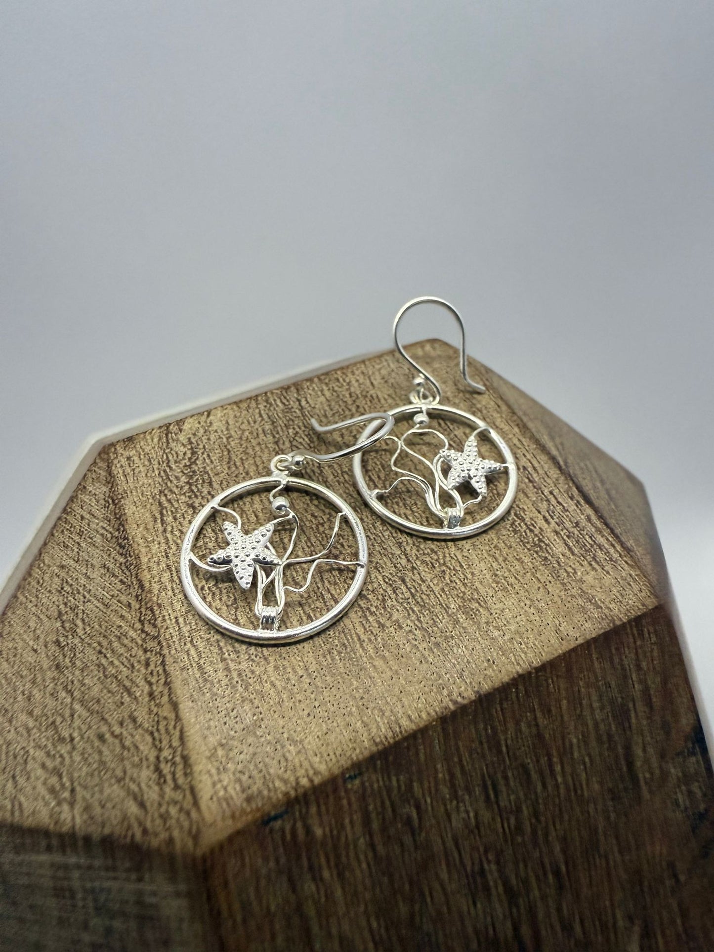 Starfish Earrings Sterling Silver 925