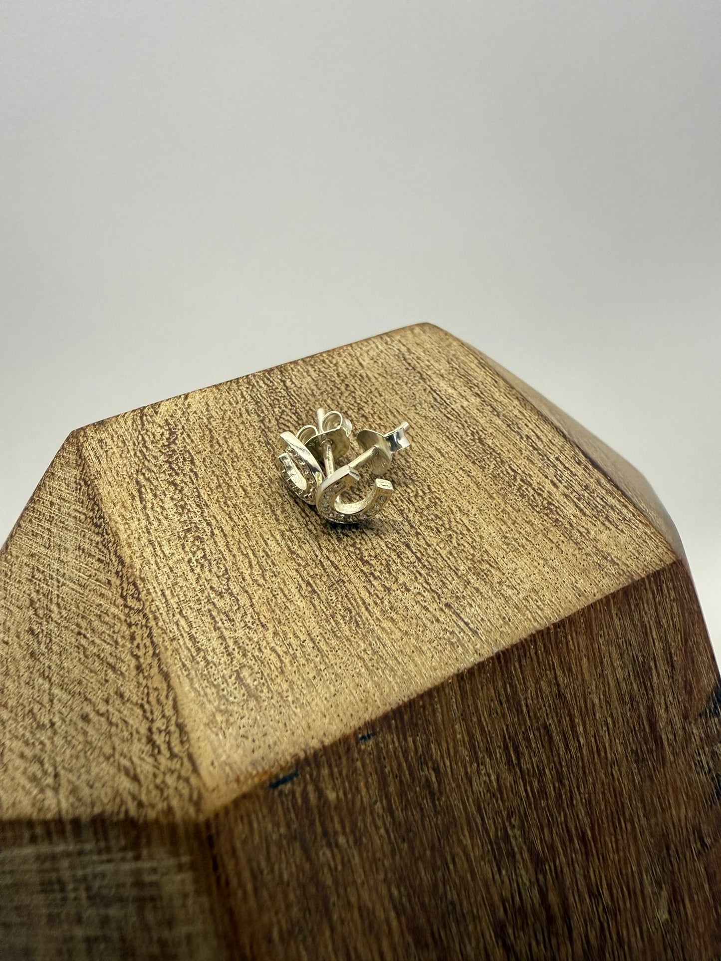 Horse Shoe Earrings Sterling Silver 925