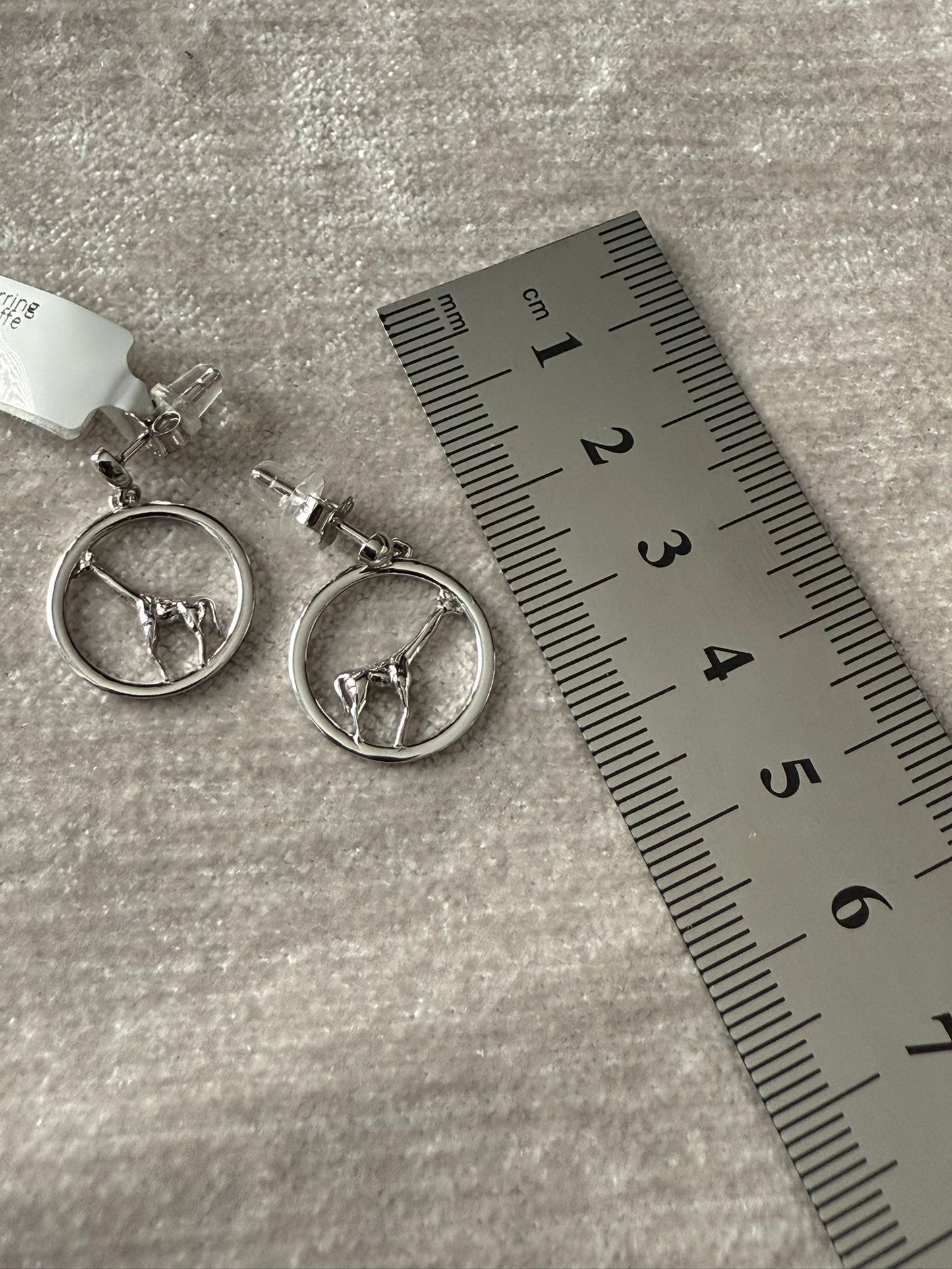 Giraffe Earrings Sterling Silver 925