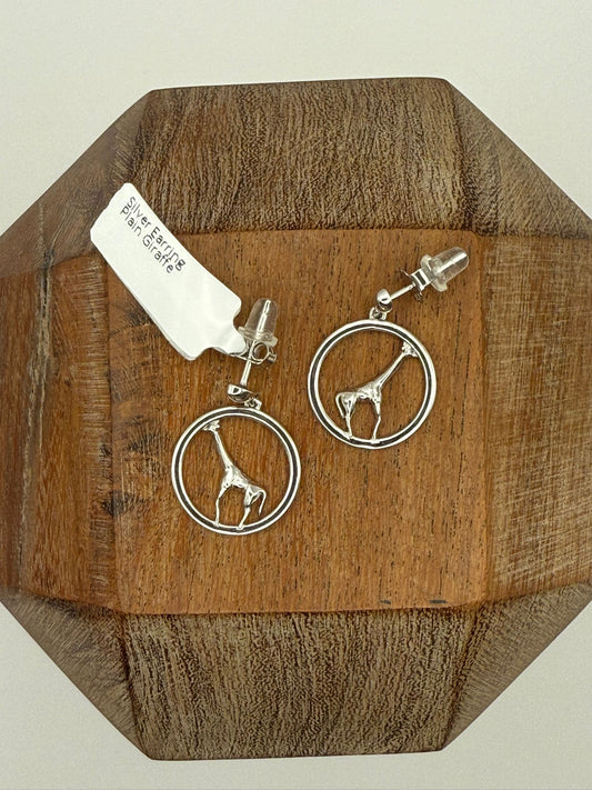 Giraffe Earrings Sterling Silver 925