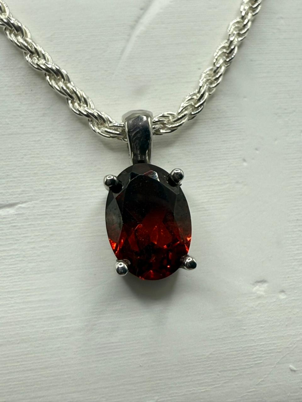 Garnet Gemstone and Solid Sterling Silver 925 set