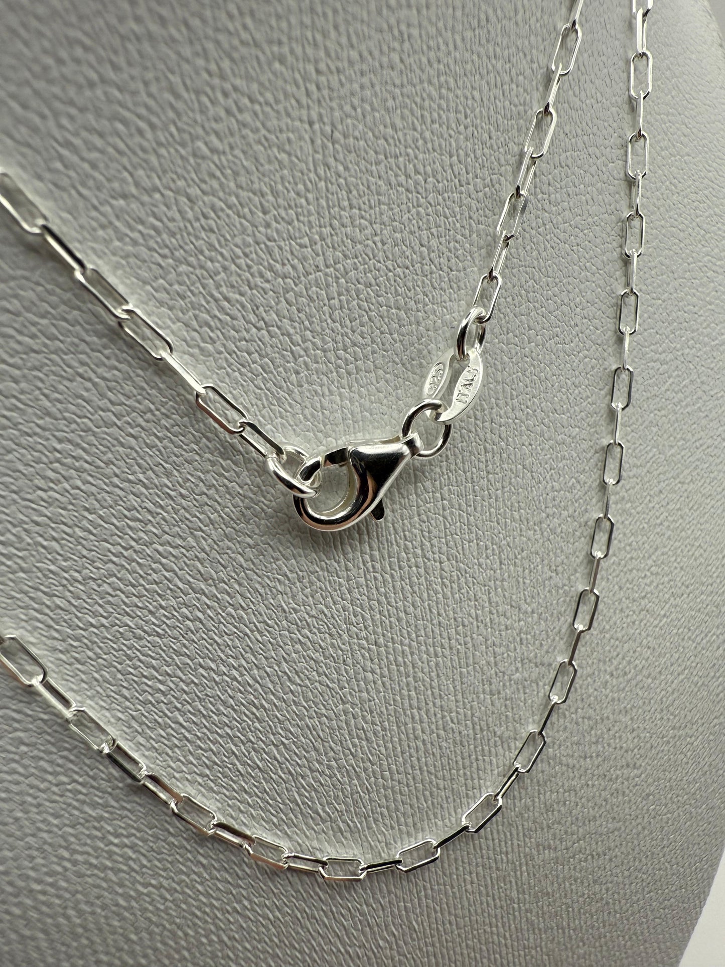 Sterling Silver Paperclip Chain 50 cm | 1.5 mm