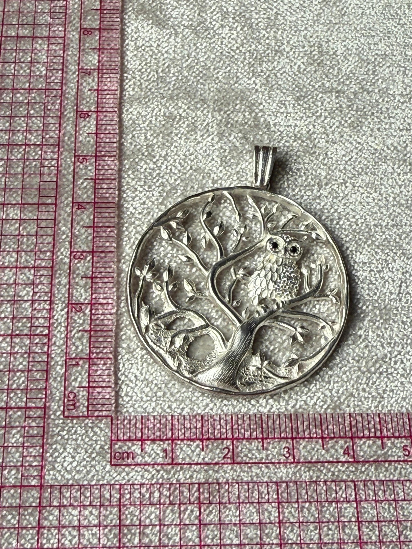 Tree of Life with Owl Large Pendant