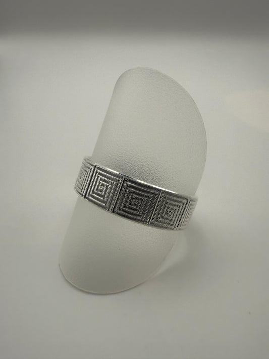 Gents Fancy Band Ring Sterling Silver 925