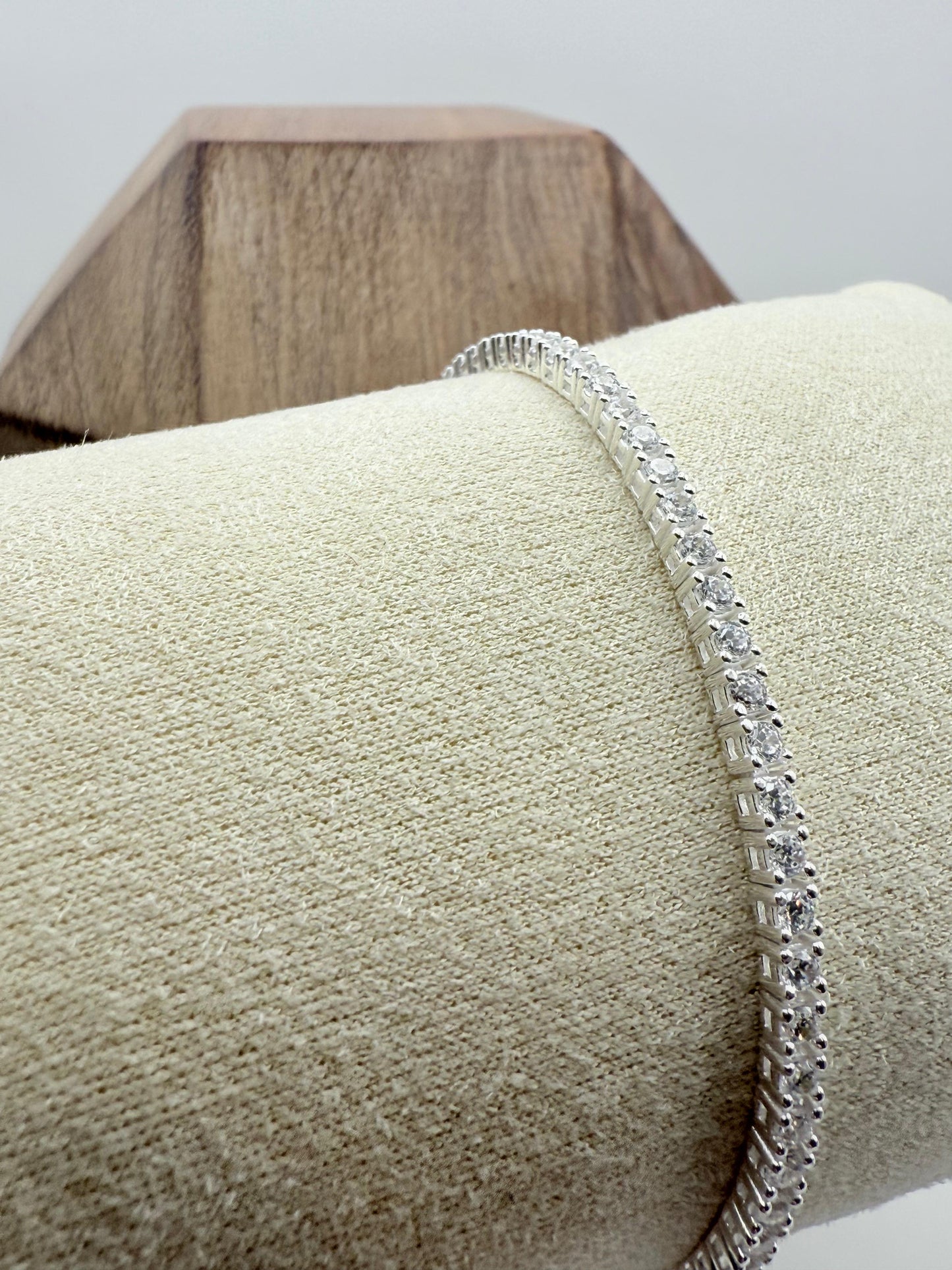 Tennis Bracelet 19cm 3mm Sterling Silver 925