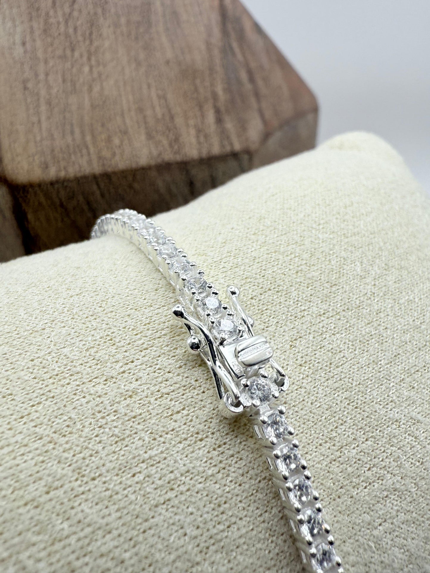 Tennis Bracelet 19cm 3mm Sterling Silver 925