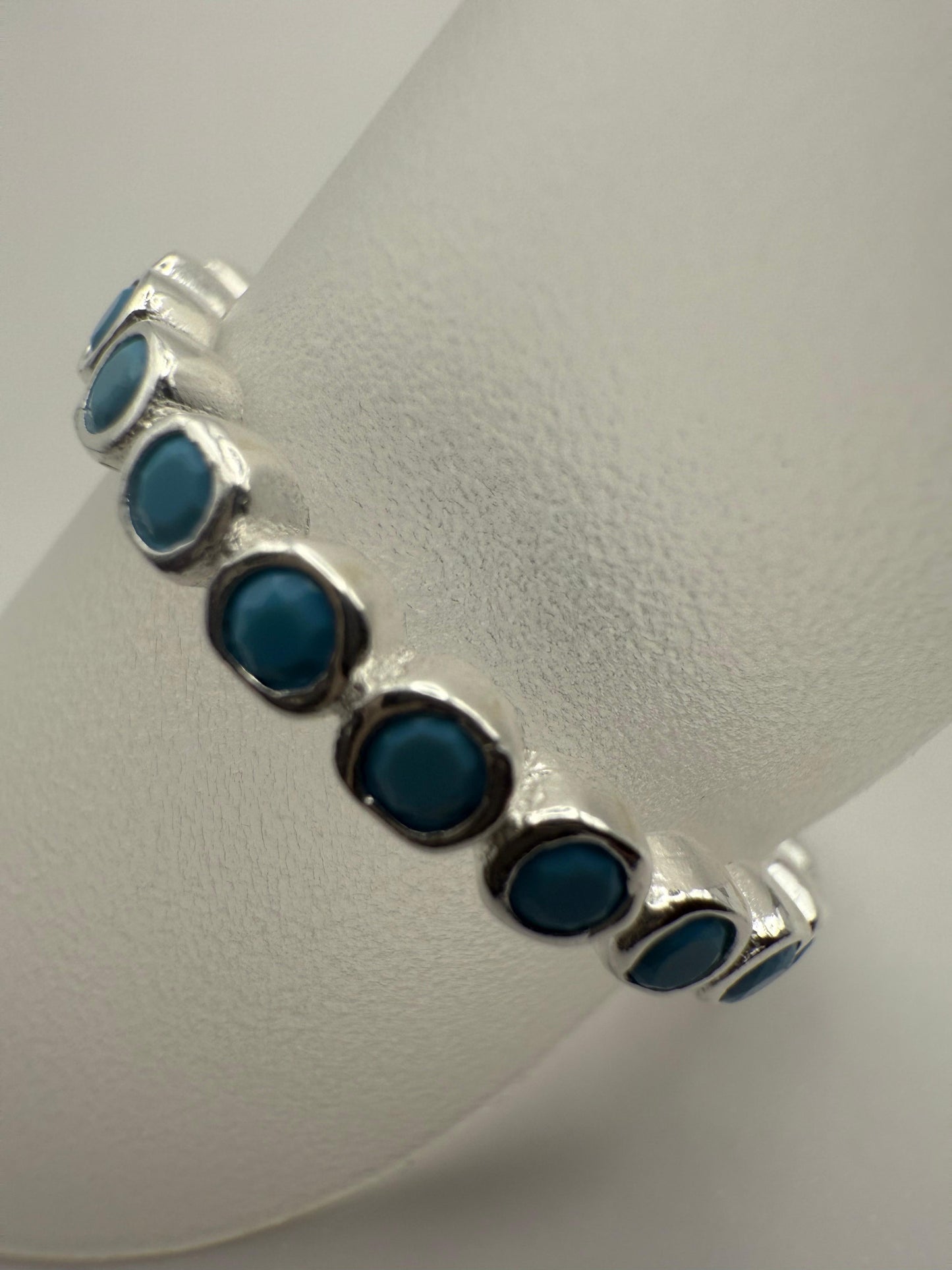 Kardashian Silver and Turquoise Ring Sterling Silver 925