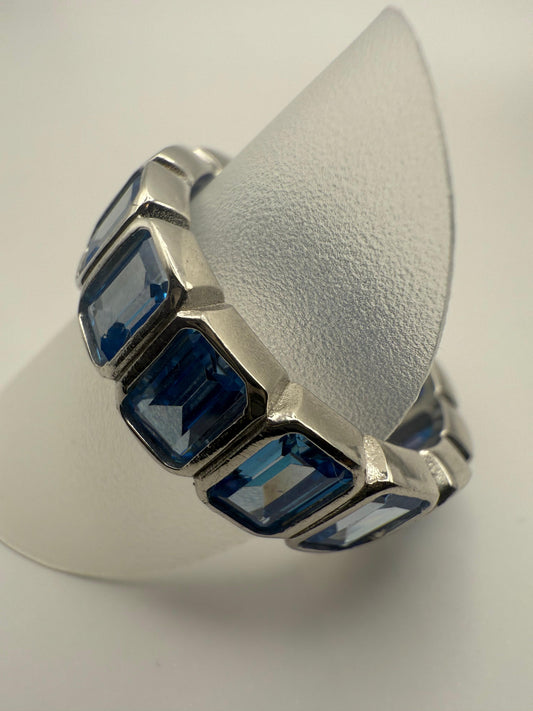 Octagon Kardashian C/Z Ring Sterling Silver 925