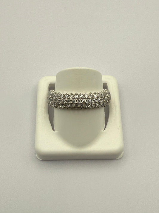 Paved C/Z Ring Sterling Silver 925