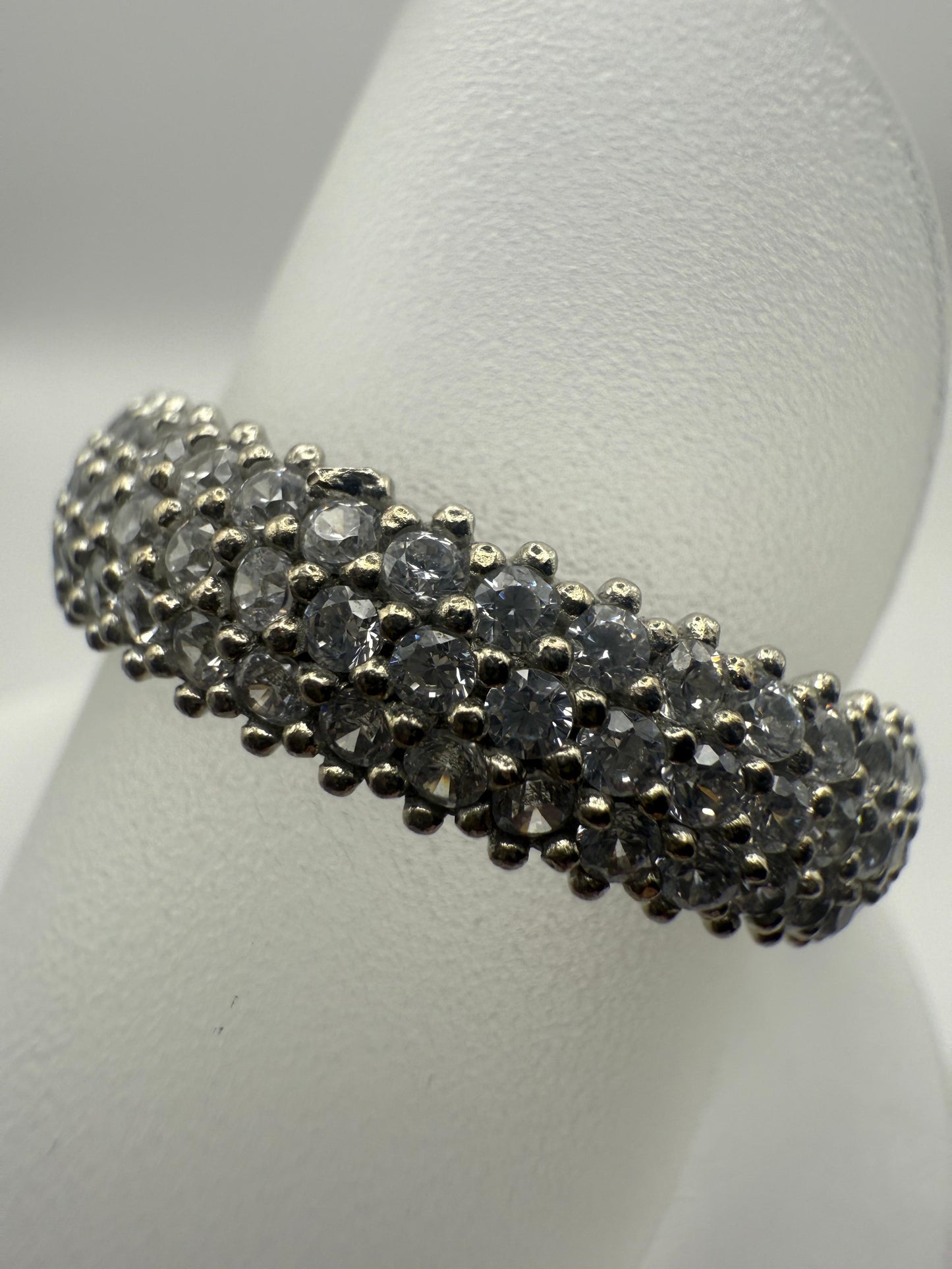 Paved C/Z Ring Sterling Silver 925