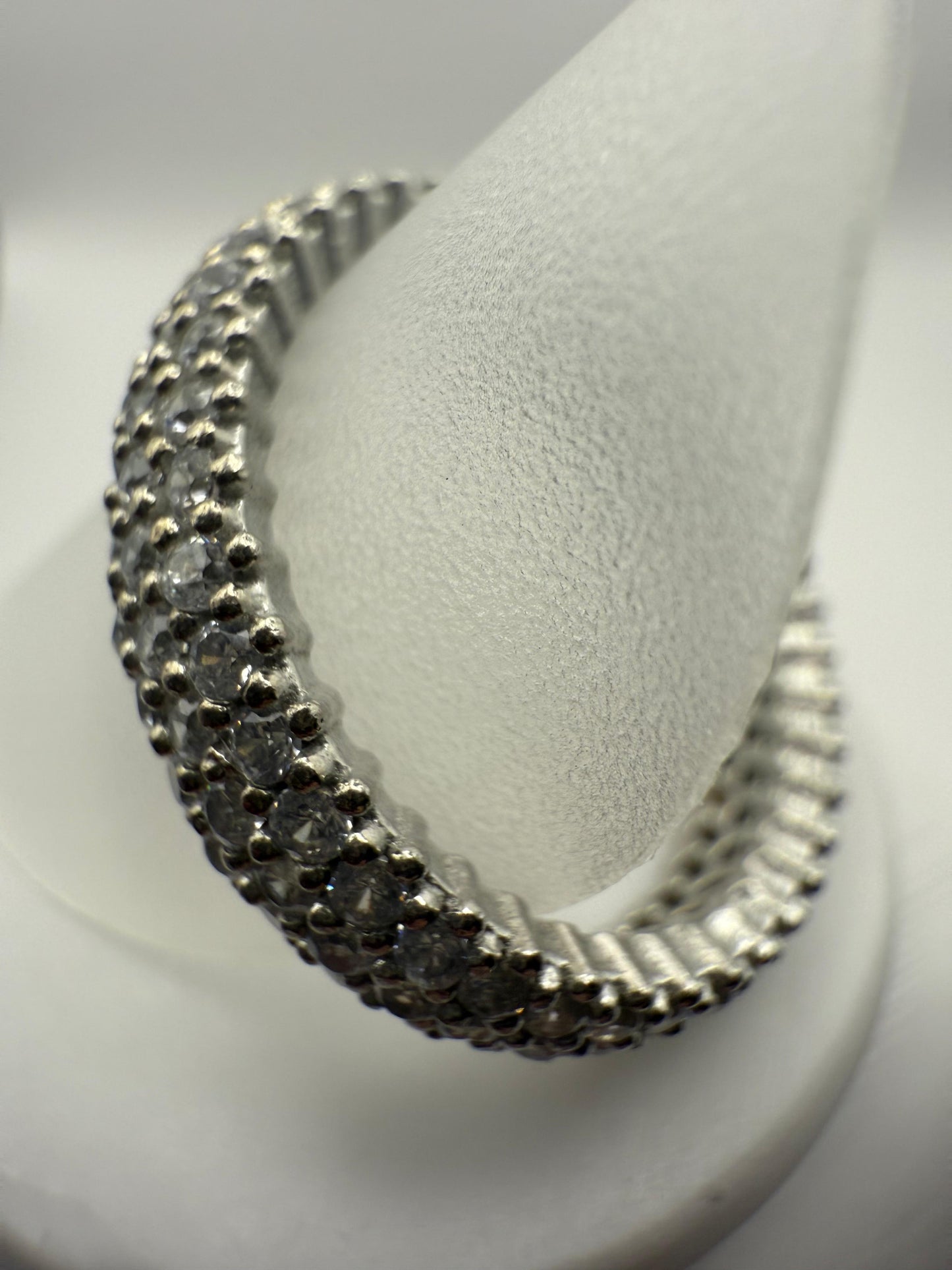 Paved C/Z Ring Sterling Silver 925