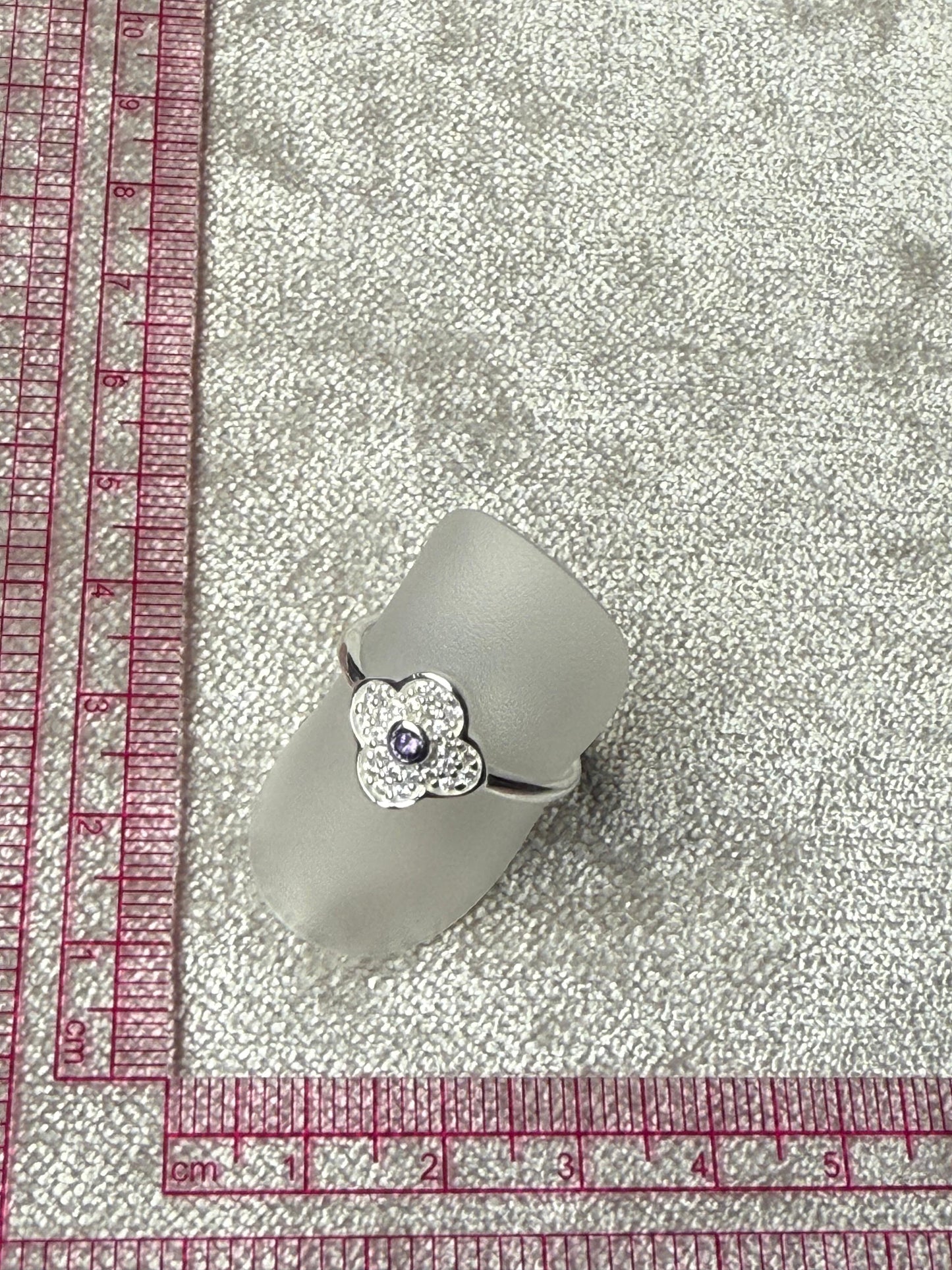 Mod Agate Clover Ring Sterling Silver 925