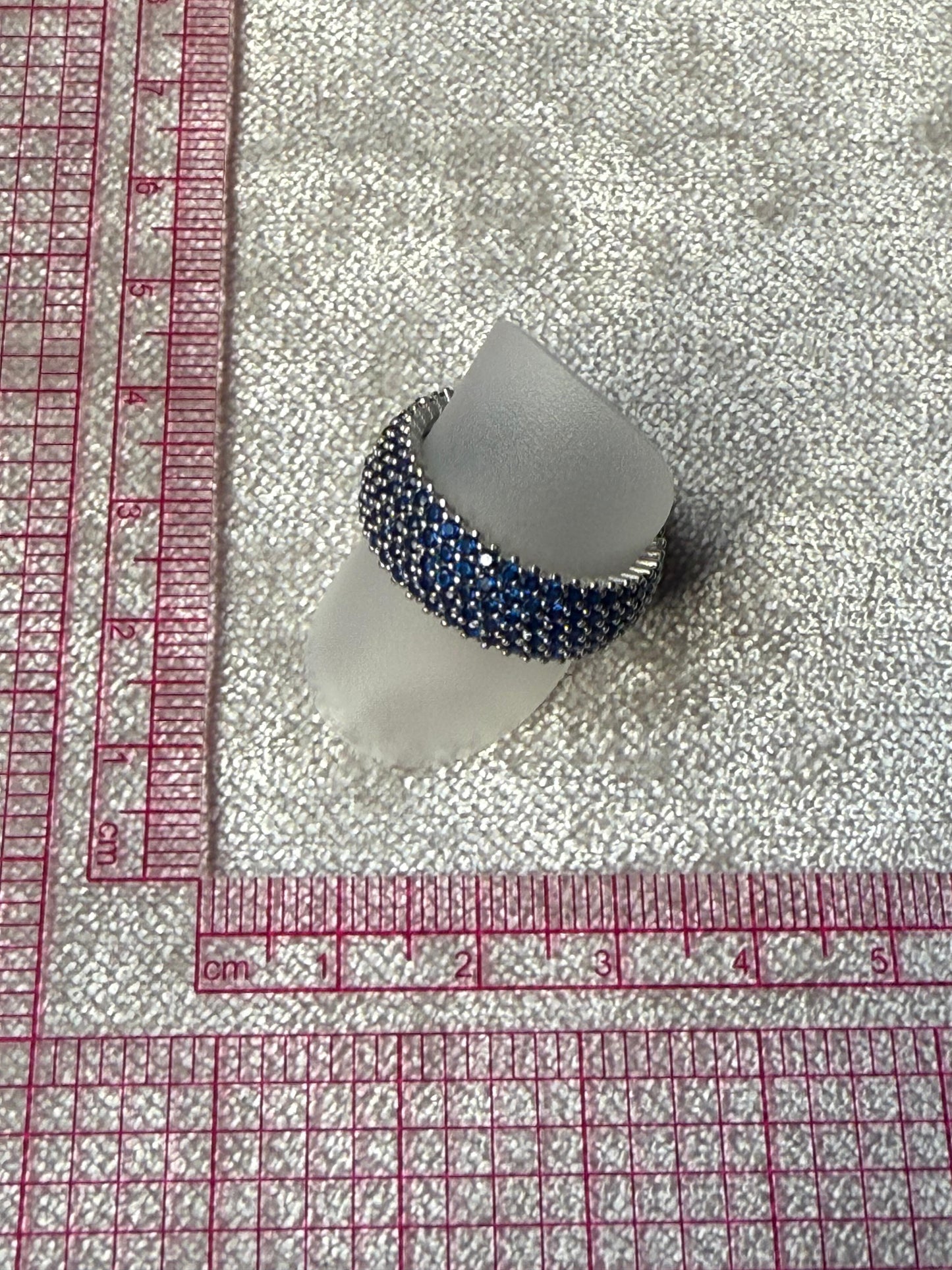 Kardashian Silver Sapphire Ring Sterling Silver 925