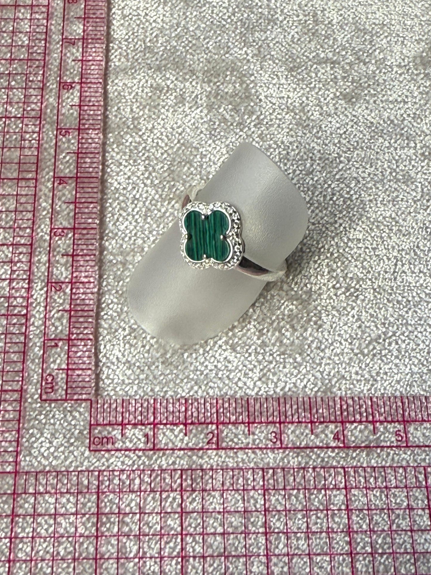 Agate Clover Ring Sterling Silver 925