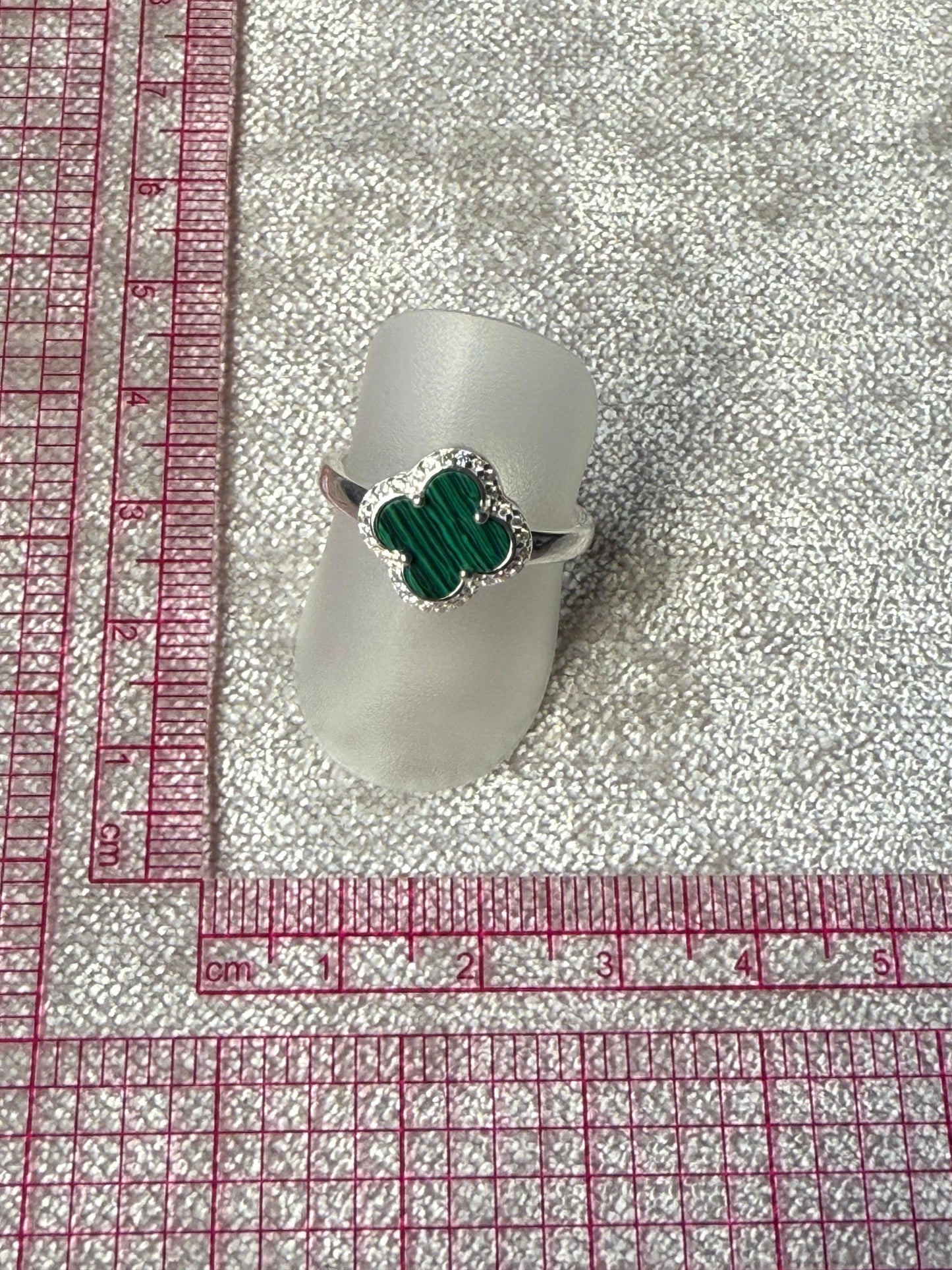Agate Clover Ring Sterling Silver 925
