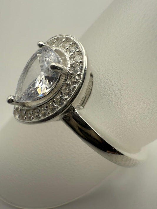 Solitaire C/Z Ring Sterling Silver 925