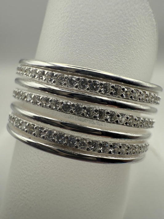Eternity Stack Ring Sterling Silver 925