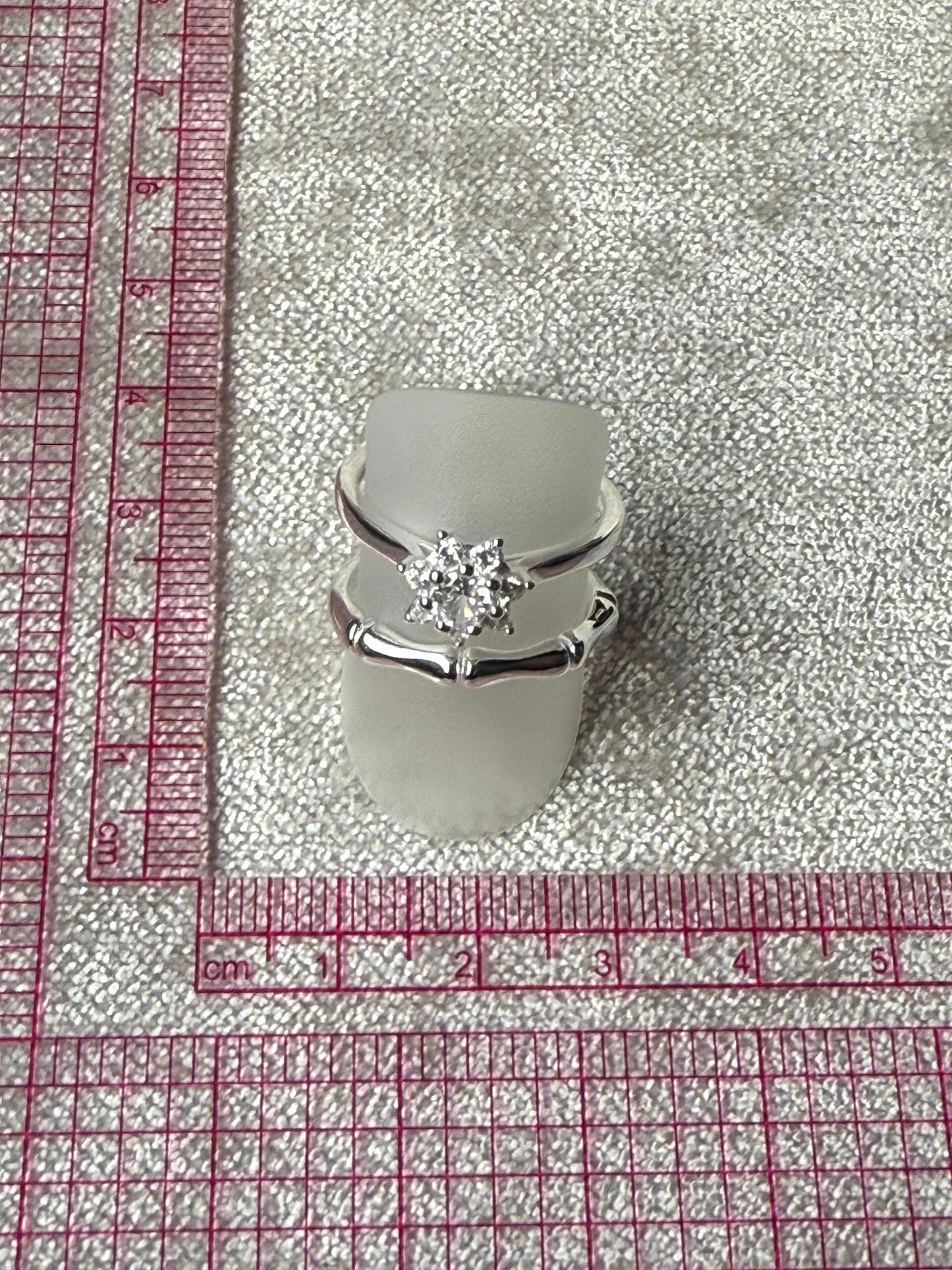 LX C/Z Wedding Set Ring Sterling Silver 925