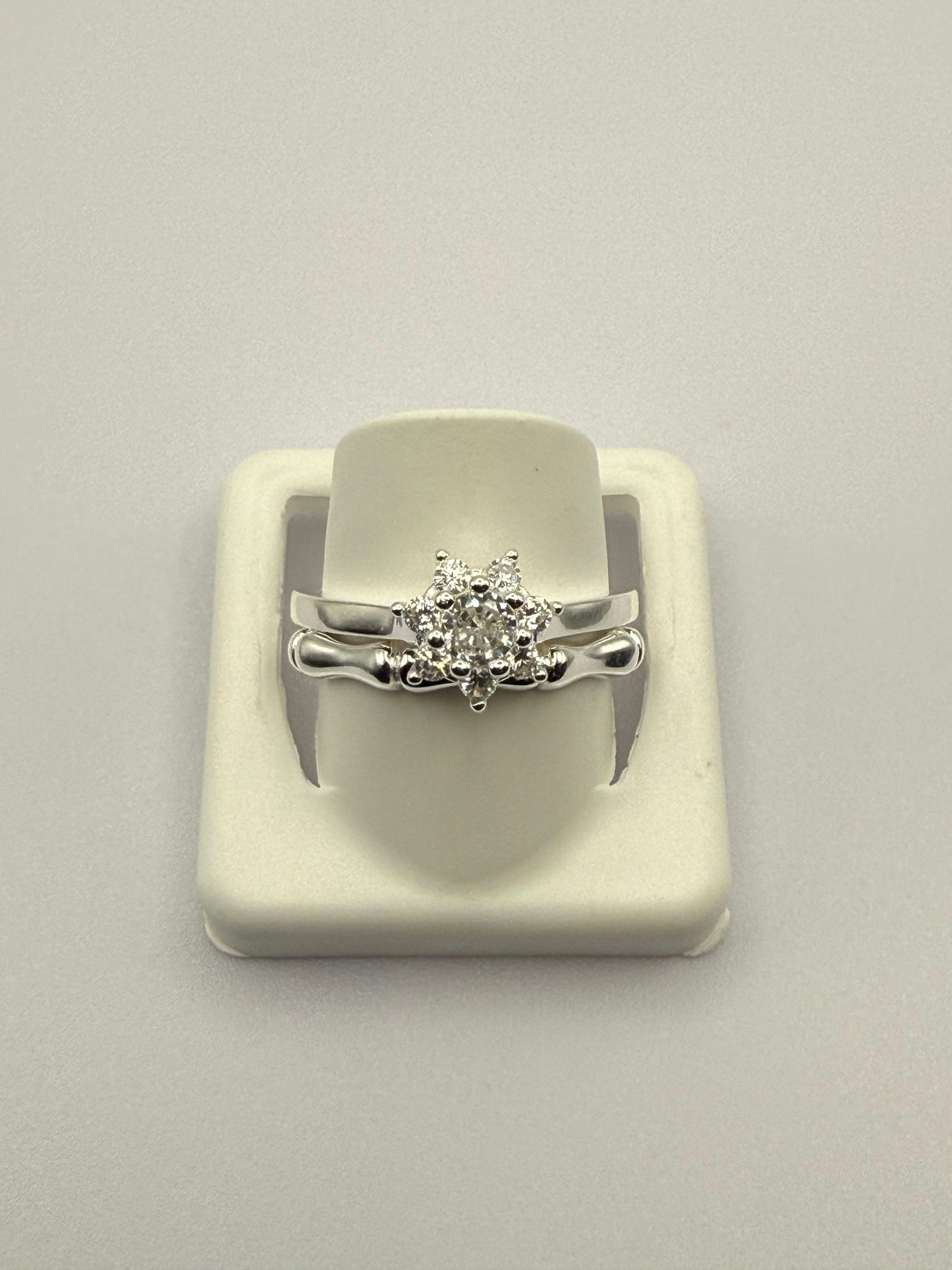 LX C/Z Wedding Set Ring Sterling Silver 925