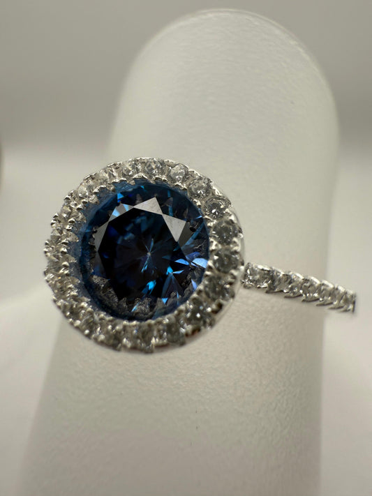 Solitiare C/Z Ring Sterling Silver 925