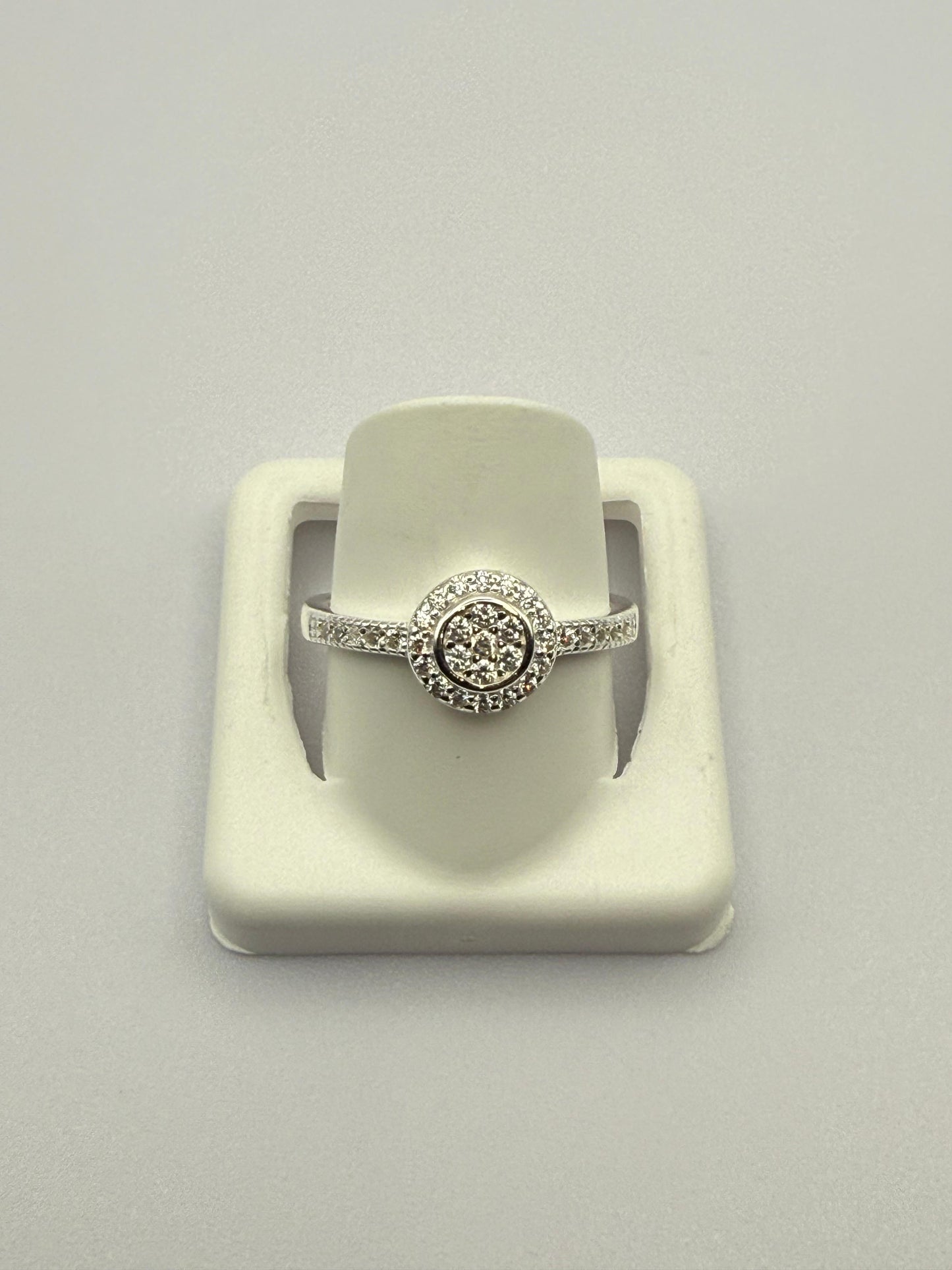 LDR Round C/Z Ring Sterling Silver 925