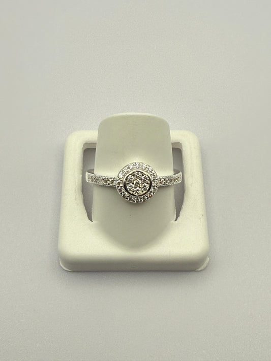 LDR Round C/Z Ring Sterling Silver 925