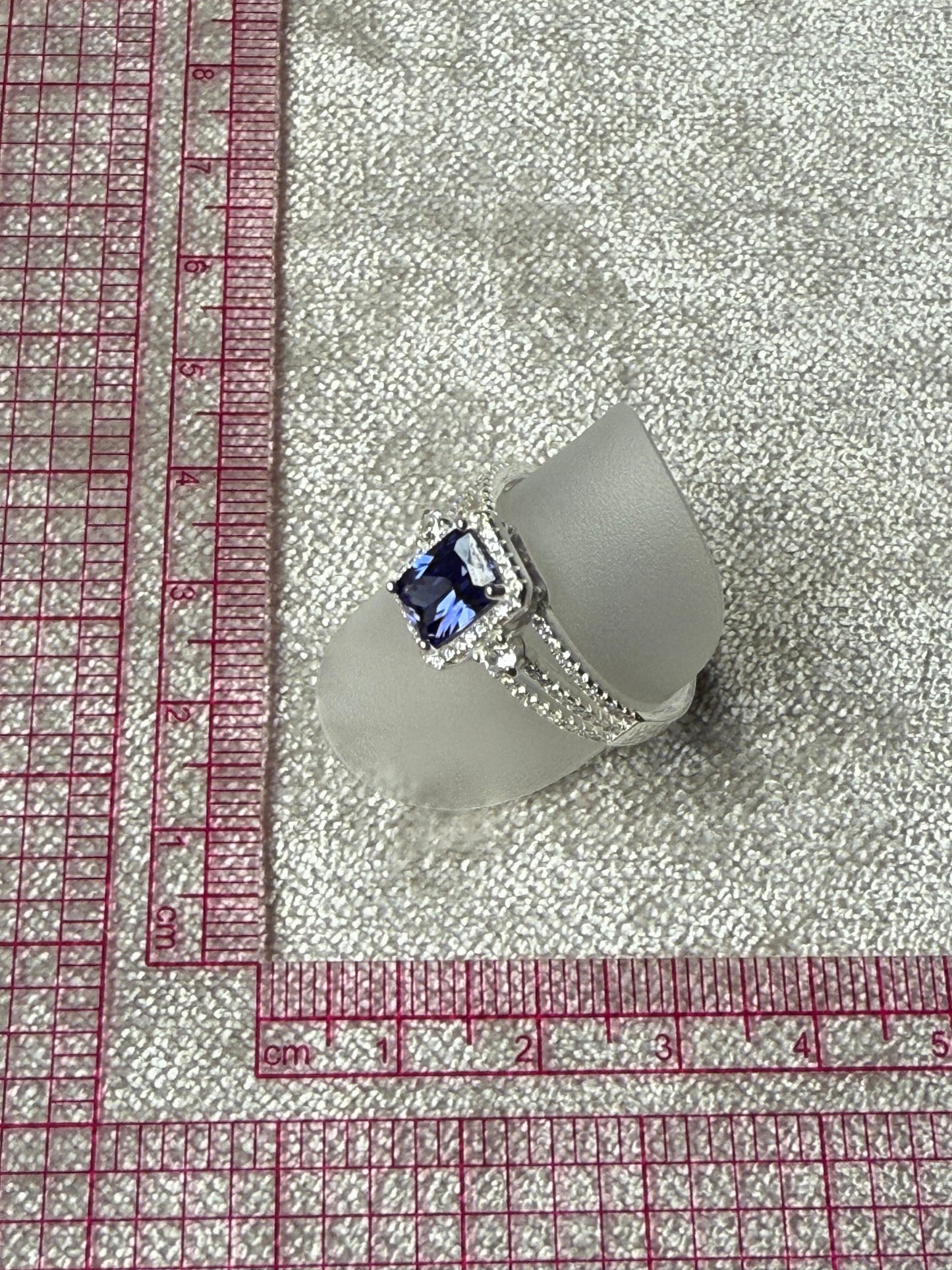 LDR C/Z Sapphire Ring Sterling Silver 925