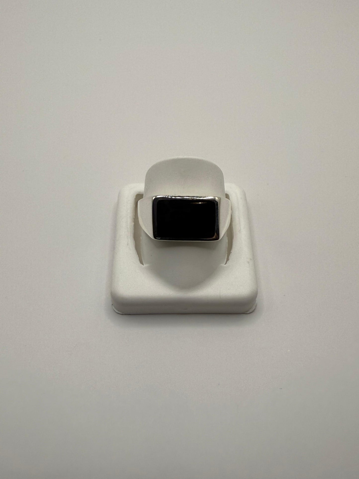 Gents Onyx Ring Solid Sterling Silver 925