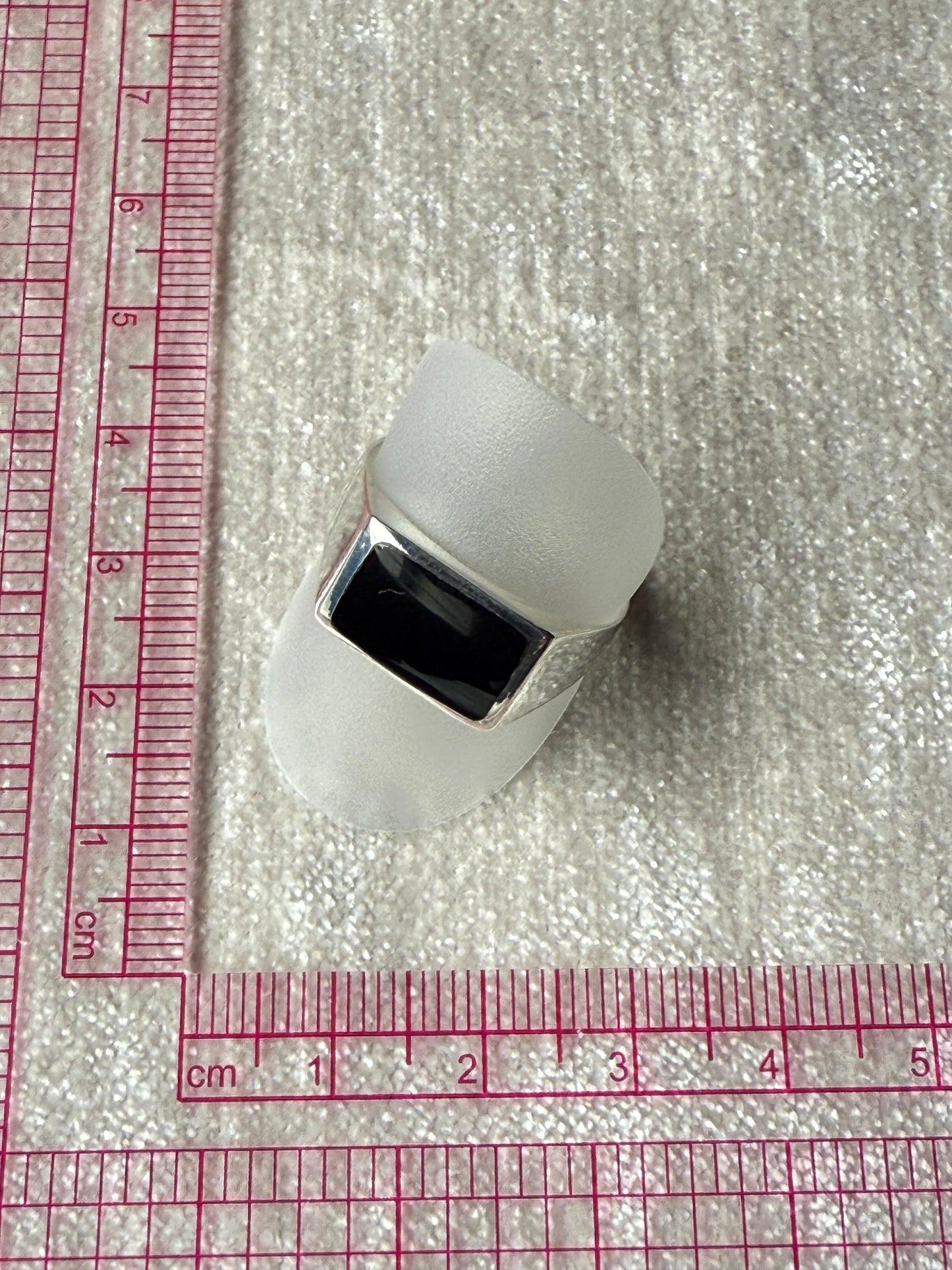 Gents Onyx Ring Solid Sterling Silver 925
