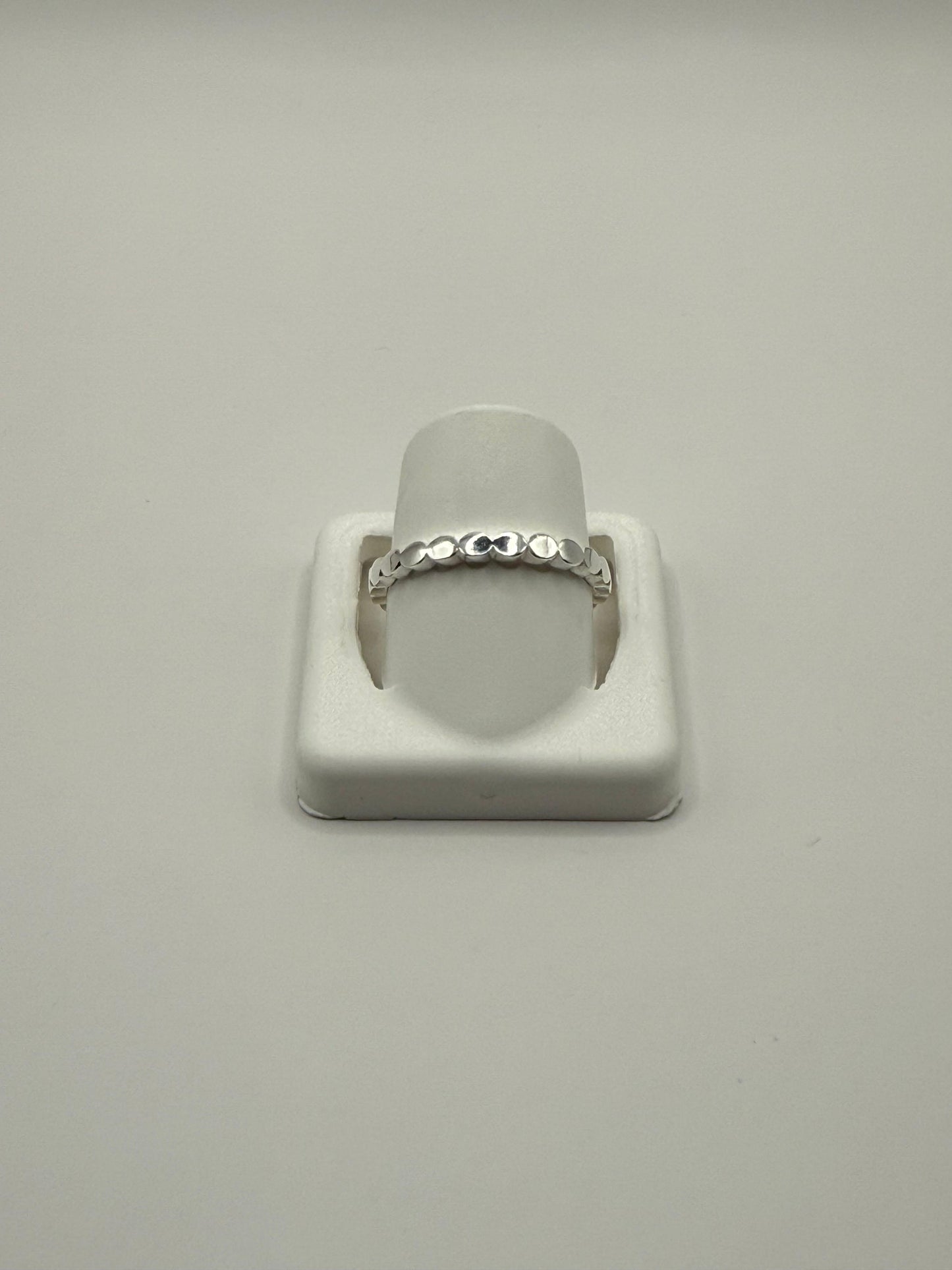 Oval Shaped Stacking Ring Sterling Silver 925