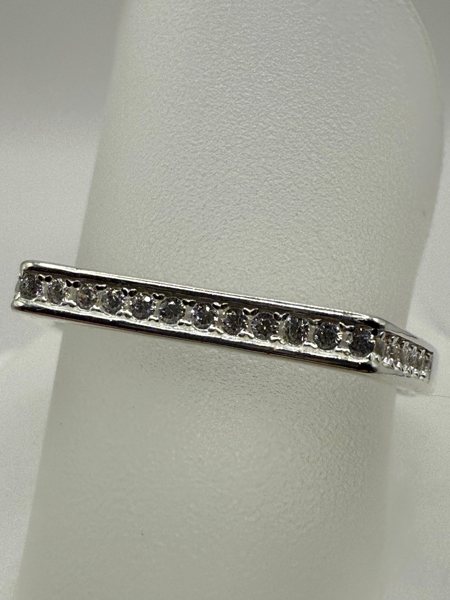 Flat Top C/Z Band Sterling Silver 925