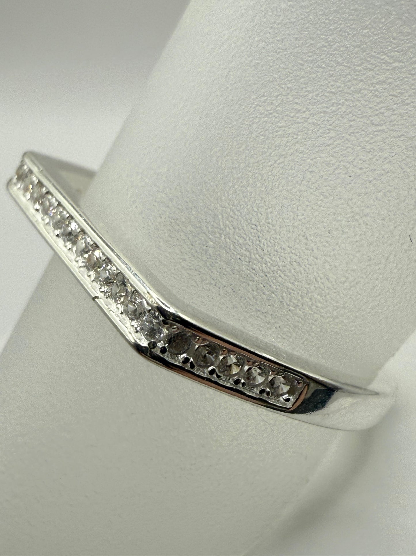Flat Top C/Z Band Sterling Silver 925