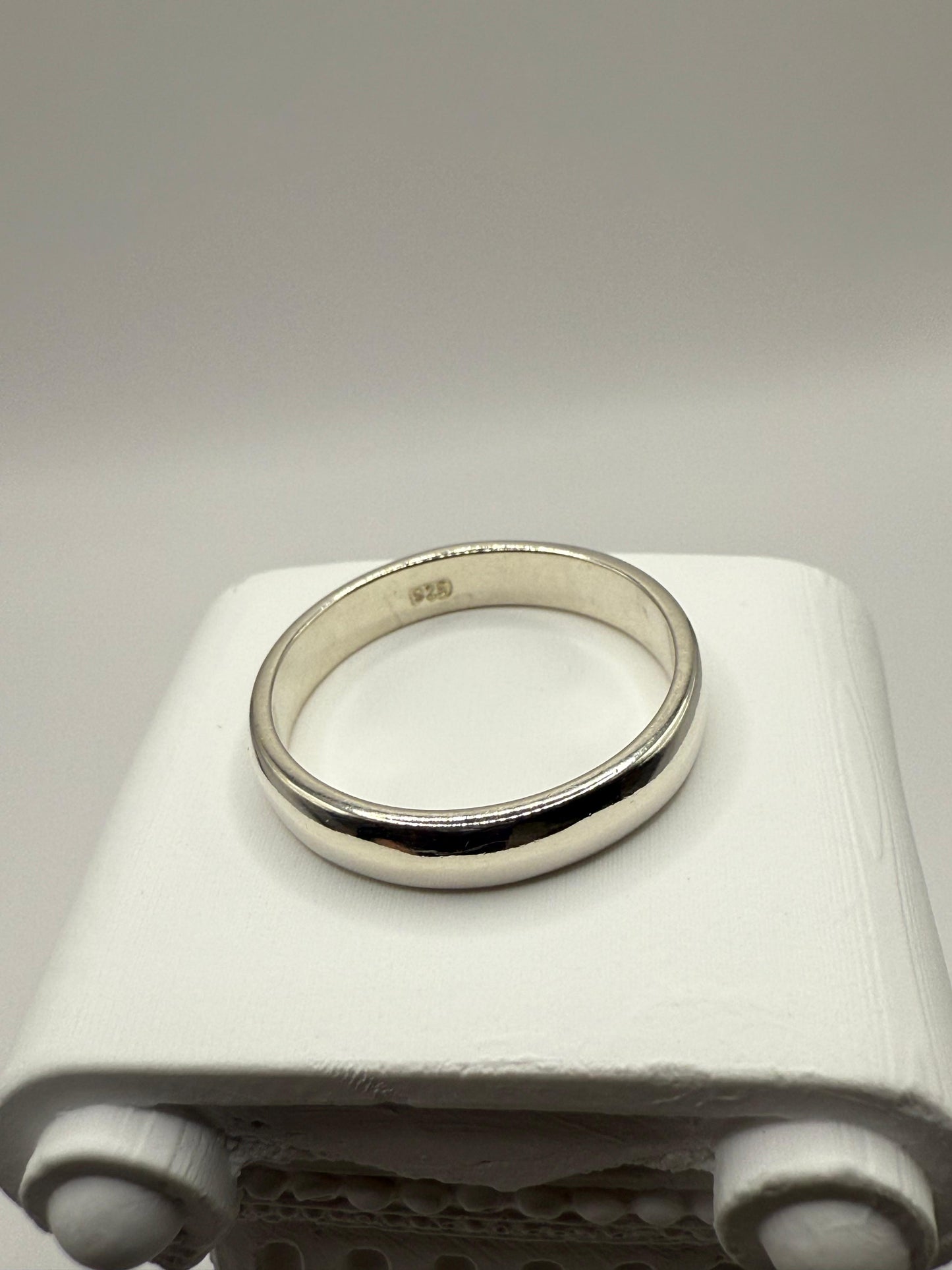 4mm Comfort Plain Band Sterling Silver 925