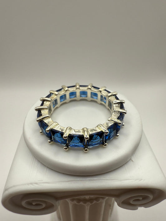 Eternal Deep Blue Ring Sterling Silver 925